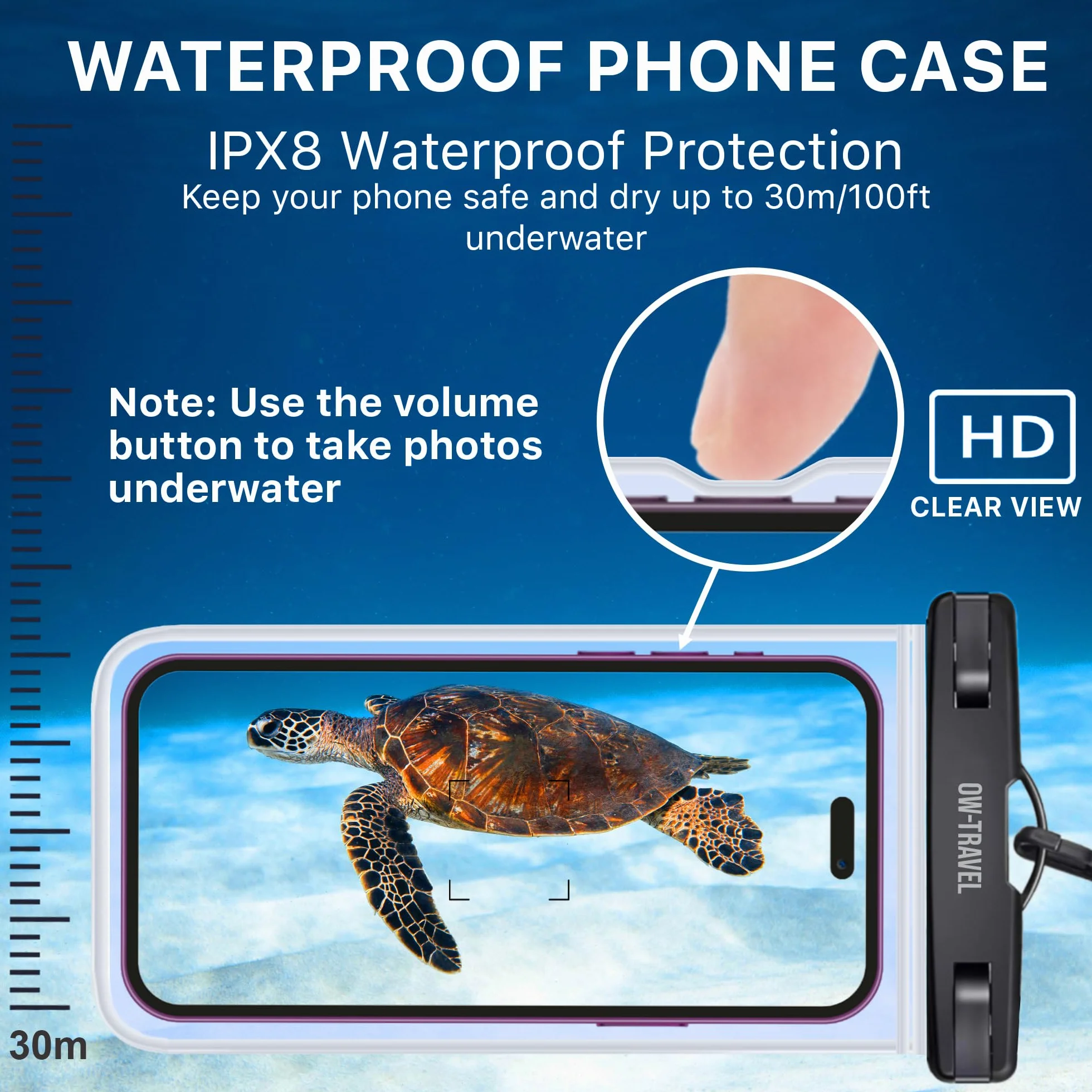 Pokrowiec Wodoodporny IPX8 na Telefon do Pływania dla iPhone 16-11 Samsung Huawei 7"