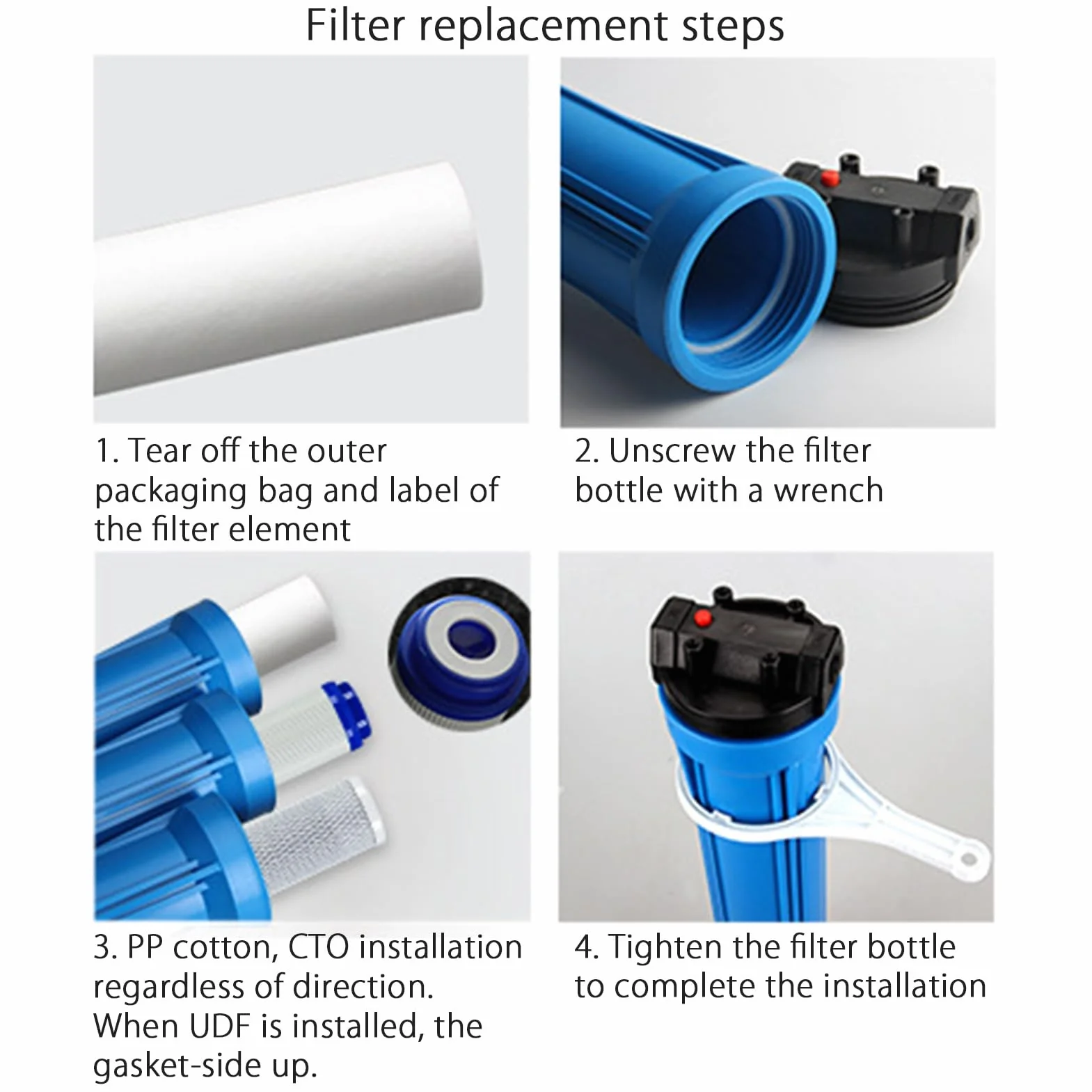 Wkład zmiękczający wodę z żywicą kationową 10" x 2,5", filtr wymienny, do 10-calowych systemów filtrów wody do całego domu (opakowanie 3 szt.)