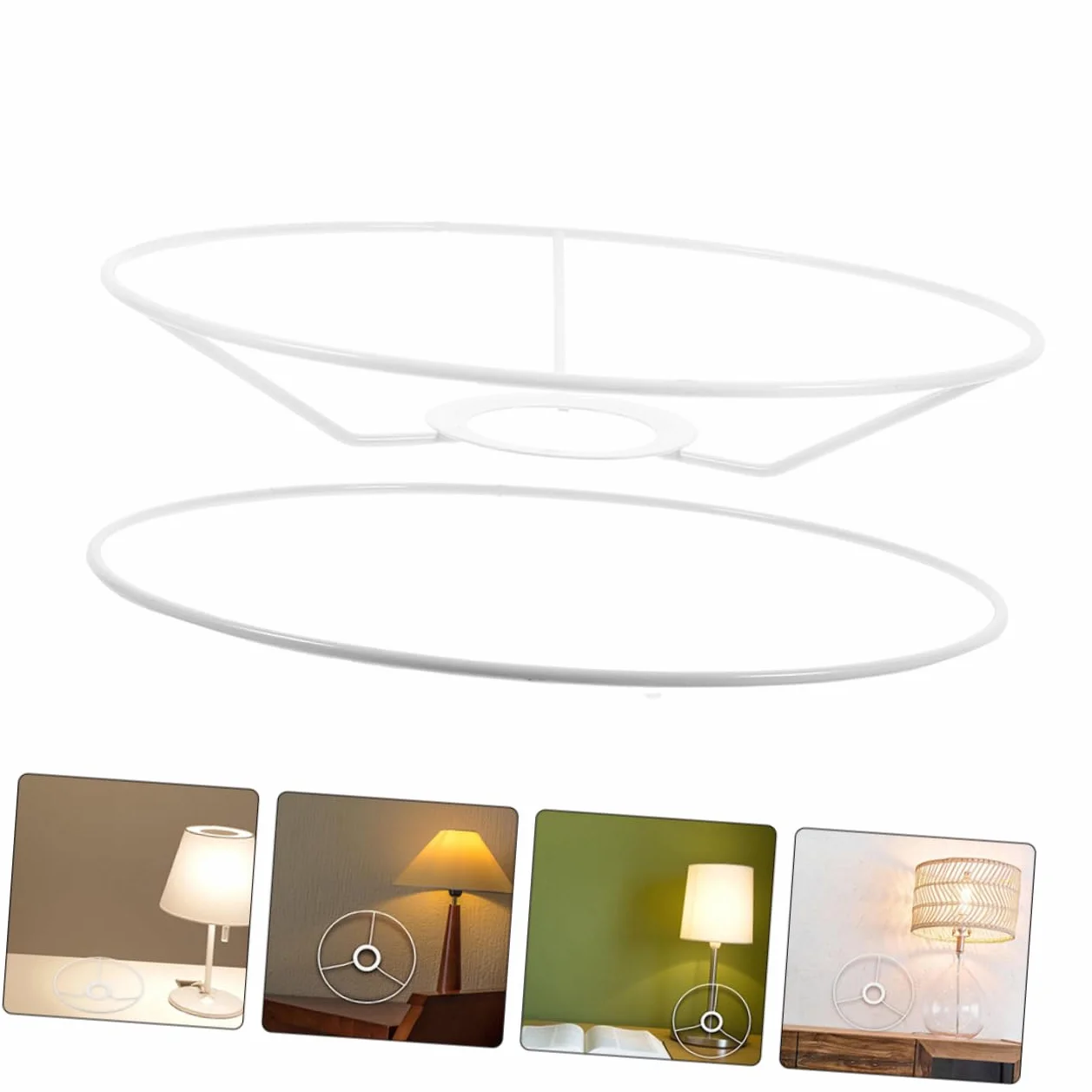 OSALADI 1para z Ramką Klosza Metalowa Konstrukcja Do Lamp Sufitowych i Stołowych Okrągła Elegancki Design Łatwa Instalacja Idealna Do Różnych Przestrzeni