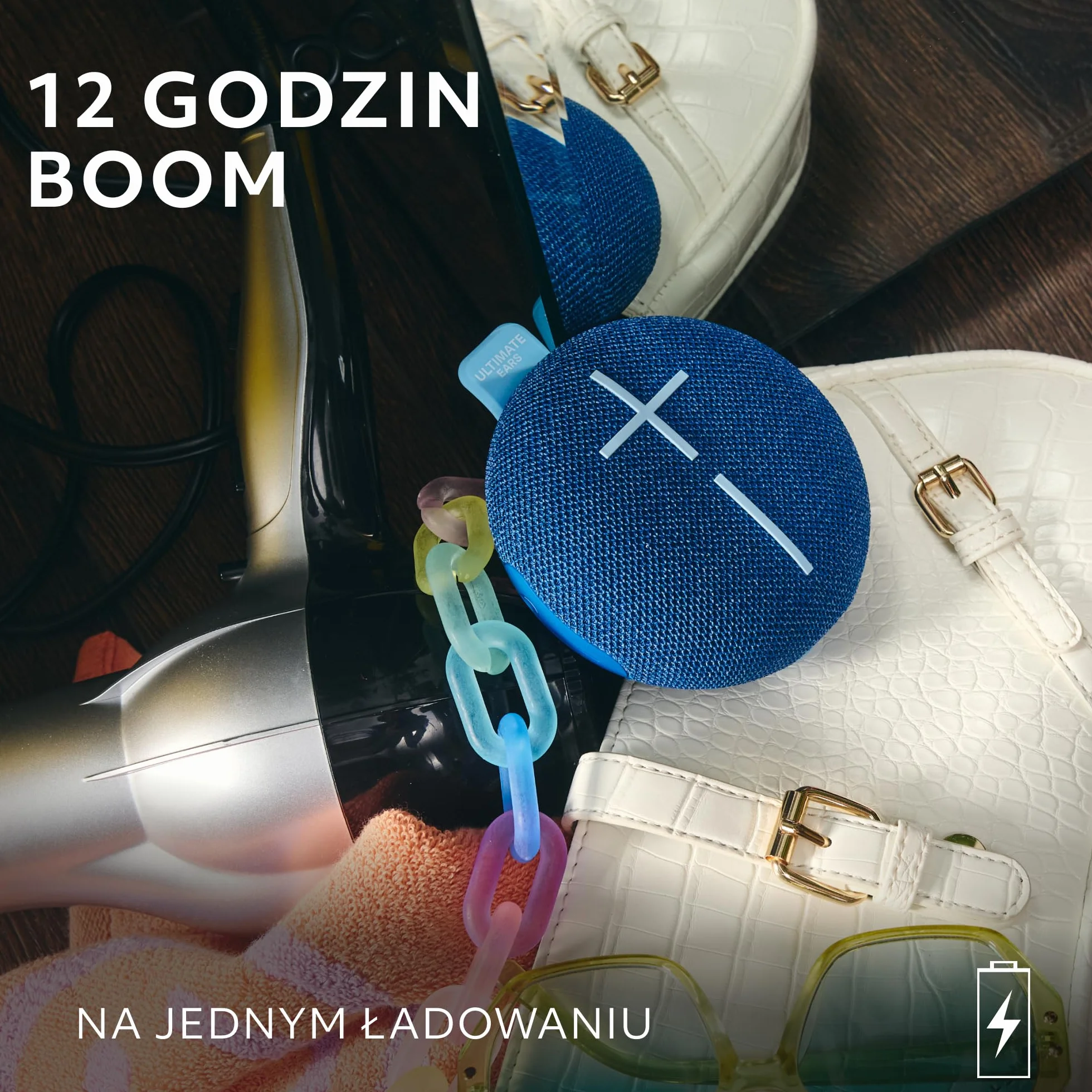ULTIMATE EARS MINIROLL wodoodporny głośnik Bluetooth IP67 40m Majestic Blue