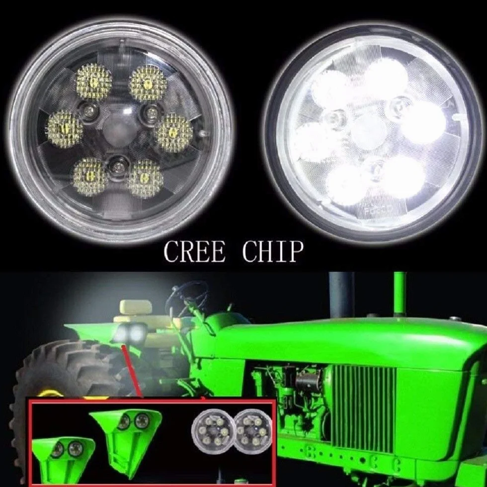 SXMA Światła robocze LED 4,5 cala 18 W okrągłe IP67 LED lampy robocze do ciągnika (opakowanie 2 szt.) - LED6218