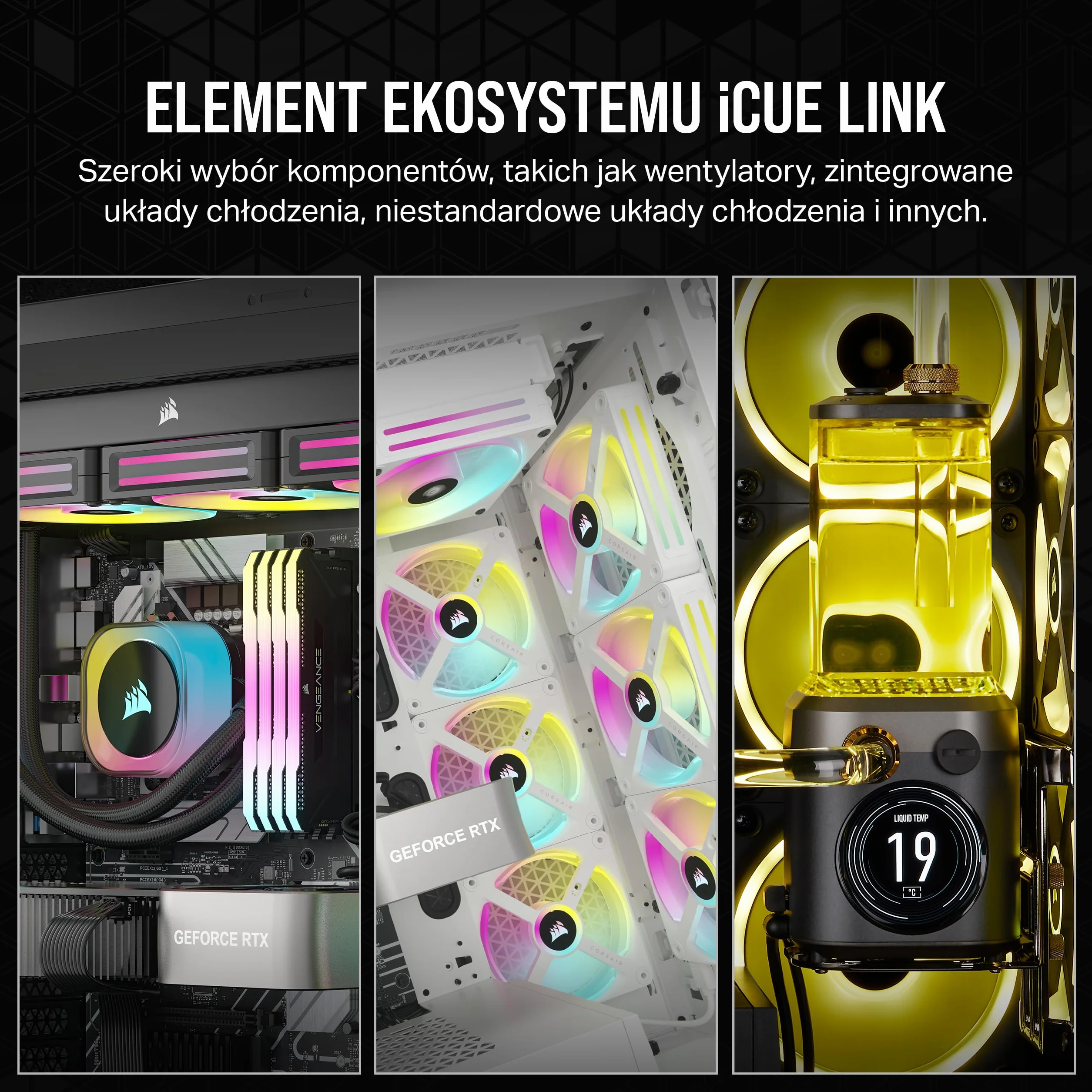 CORSAIR iCUE LINK H100i RGB Chłodzenie Procesora Cieczą - 240 mm AIO - Wentylatory QX120 RGB - Pasuje do Intel® LGA 1700, AMD® AM5 - W Zestawie Koncentrator Systemowy iCUE LINK - Biały