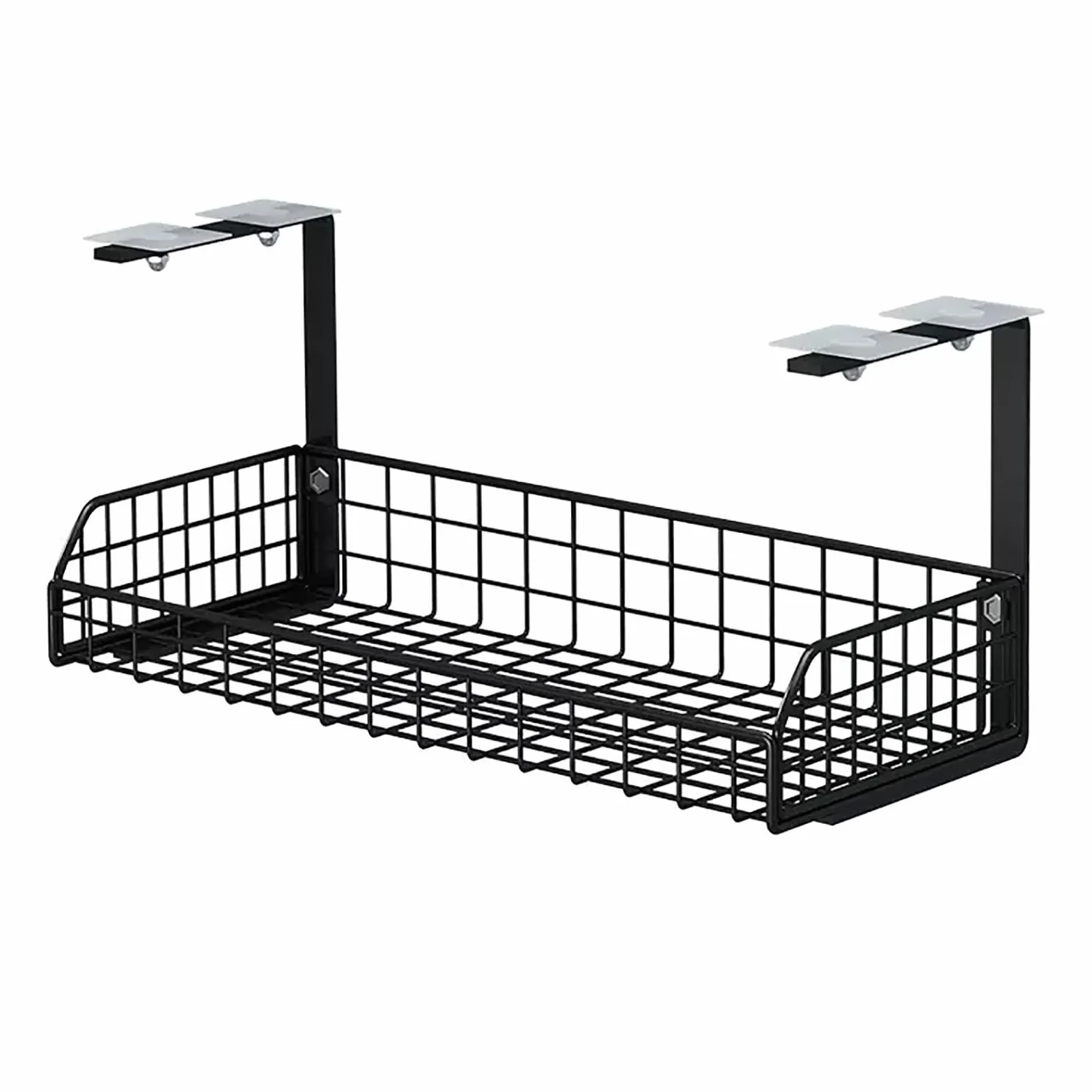 Taca do zarządzania kablami komputer pod biurkiem stojak do zarządzania kablami pod biurkiem router organizer przewodów wtyczka wtyczka wtyczka organizer pod przewodem biurkowym (kolor: czarny, rozmiar: S)