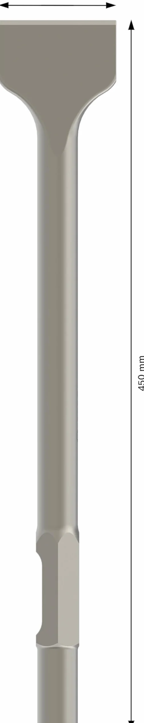 Bosch Profesional Dłuto łopatkowe, chwyt sześciokątny 30 mm 450 x 75 mm