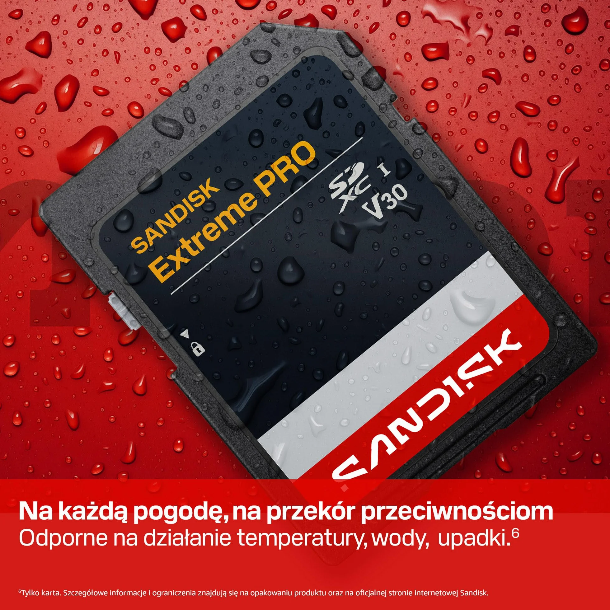 SANDISK Extreme PRO Karta SD UHS-I 256 GB U3 V30 4K UHD 250 MB/s odczyt 170 MB/s zapis