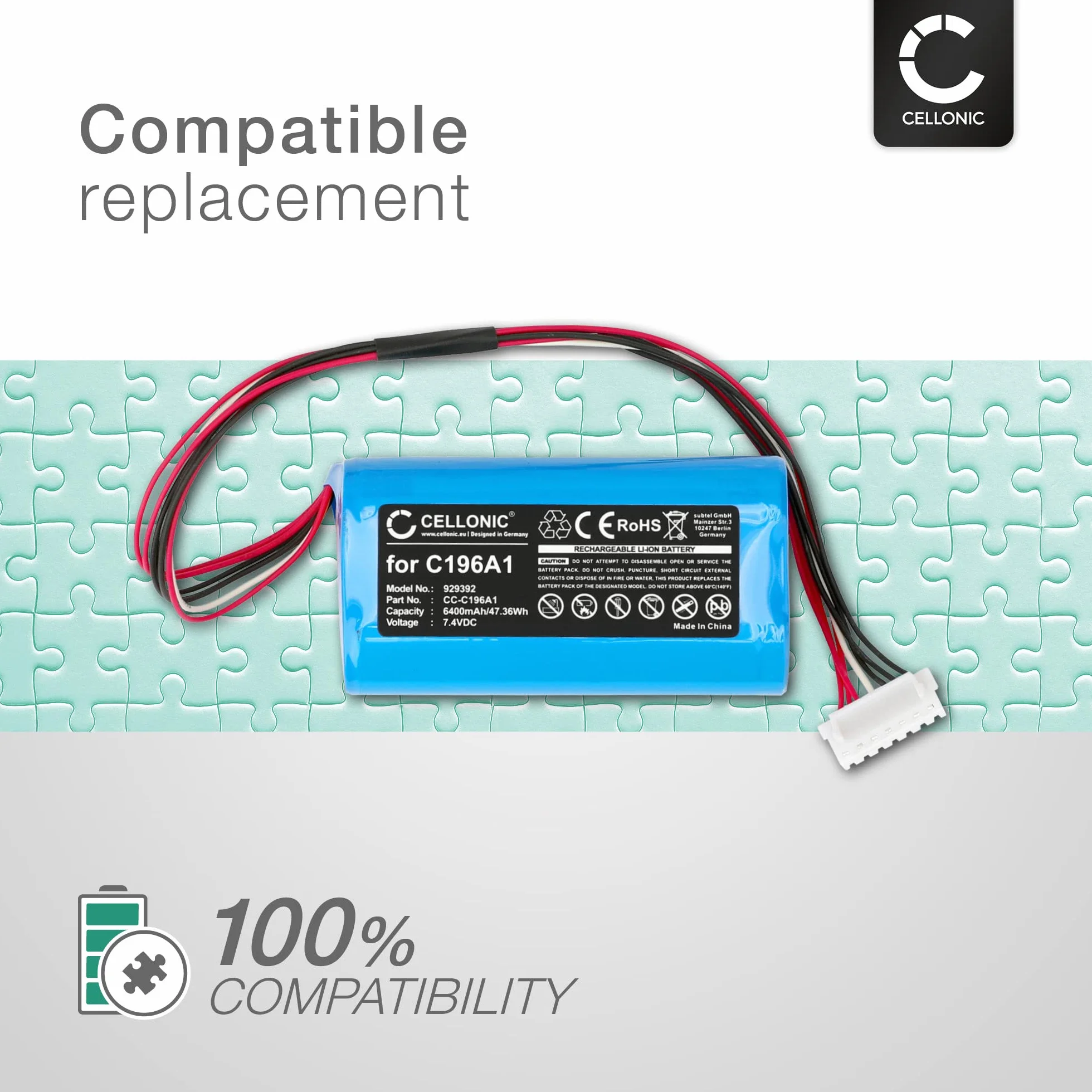 CELLONIC Akumulator kompatybilny z Marshall Kilburn 2, Kilburn II, V2 6400 mAh