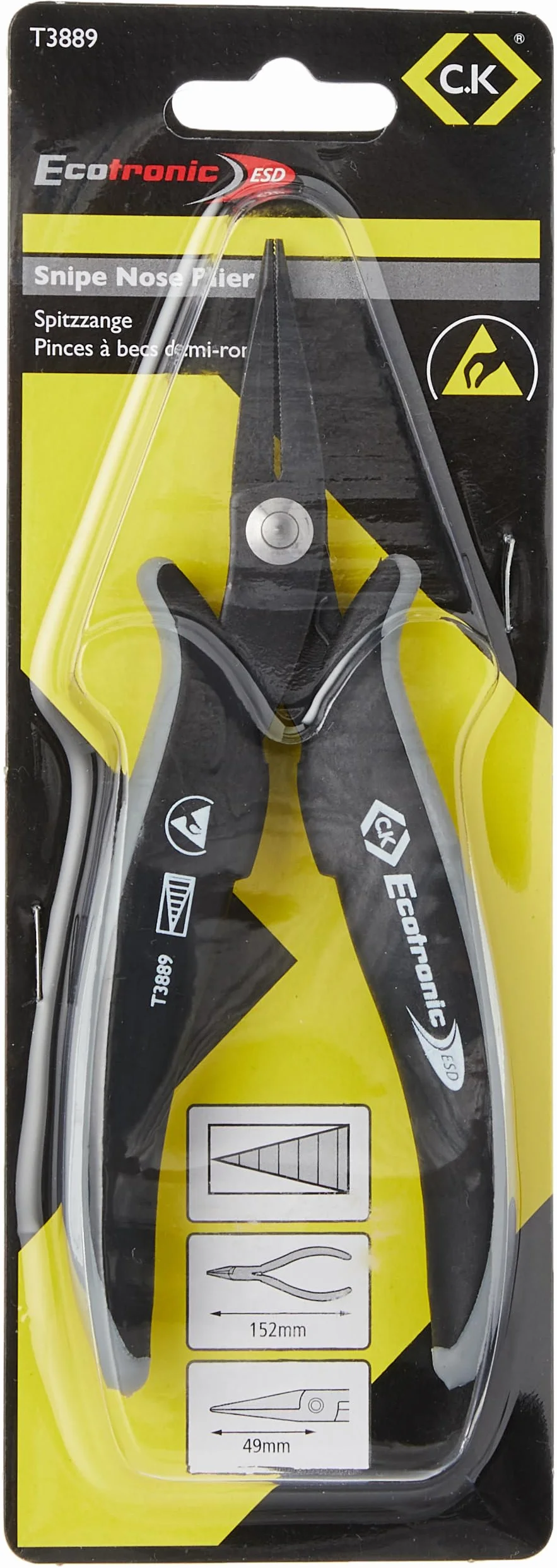 C.K Elektronik szczypce ESD, 152 mm, T3889