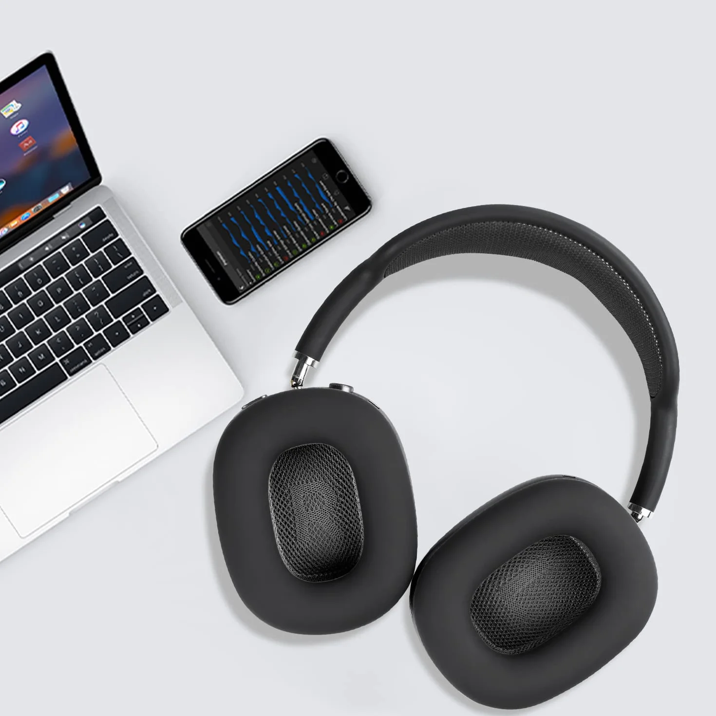 SOULWIT Silikonowe nakładki na uszy do AirPods Max, odporne na pot