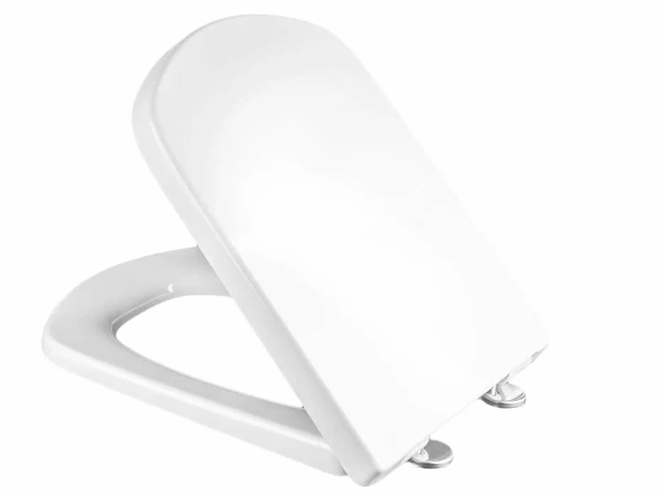 WC- deska, Duroplast, Stalowe Mocowania, Wolnoopadająca, Antybakteryjna, Do Roca Dama Senso, Biała