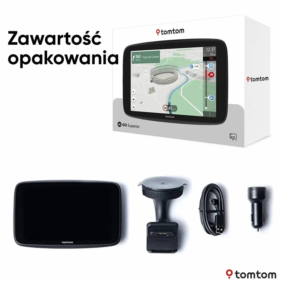 TomTom GO Superior nawigacja GPS 7 cali HD TomTom Traffic mapy Świata WiFi