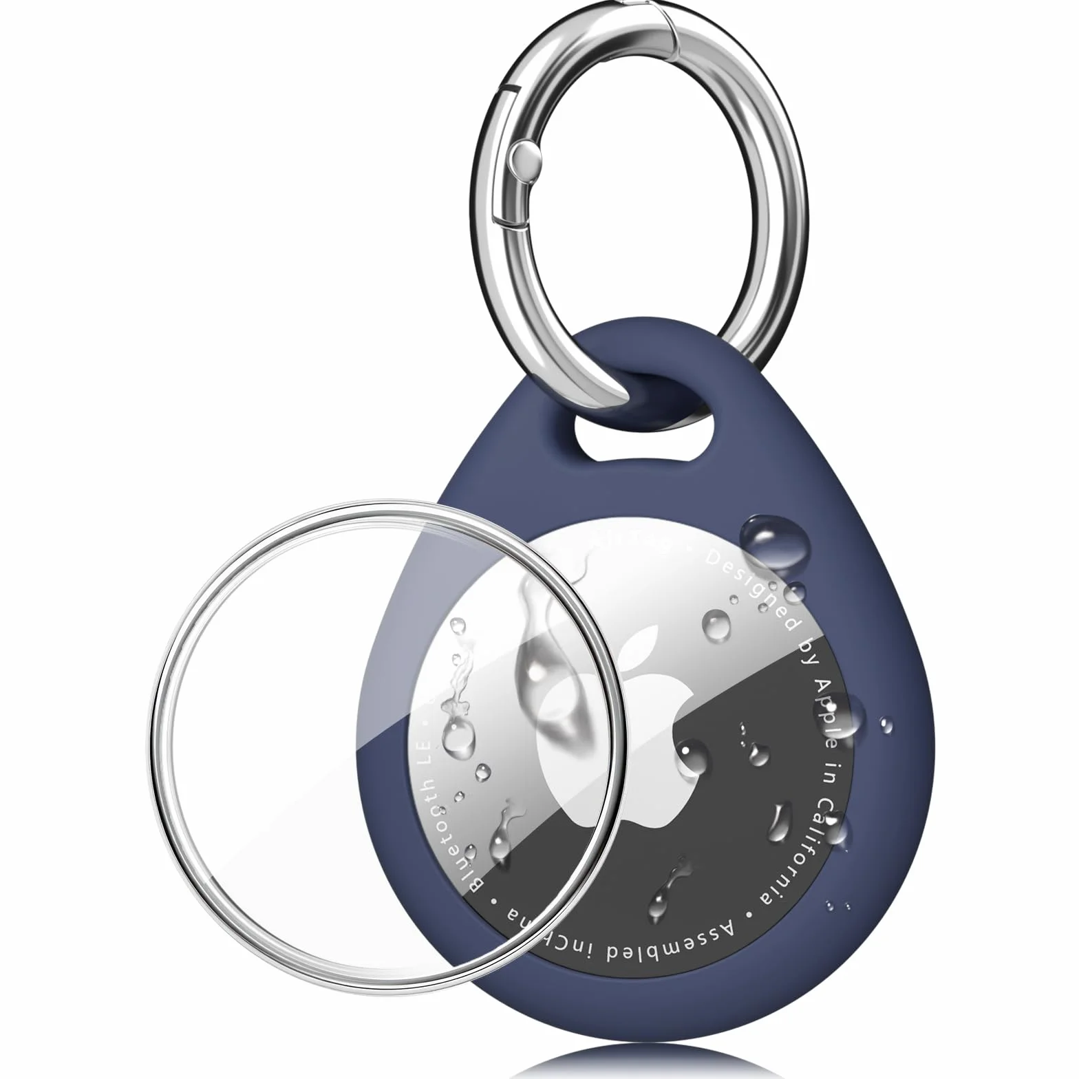 Mugust etui ochronne do Apple AirTag z brelokiem, niebieskie