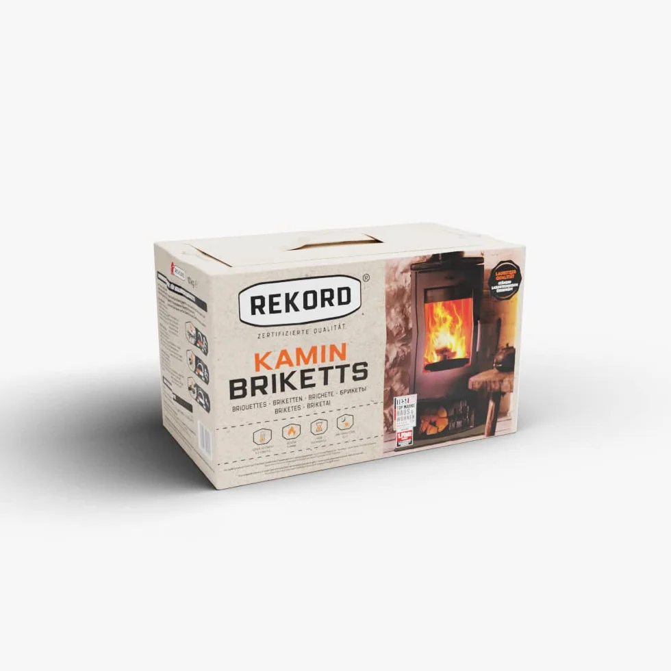 Brykiety z węgla brunatnego Rekord 3 x 10 kg, brykiety kominkowe, brykiety węglowe, piece, wiązki, kominek, brykiet grzewczy