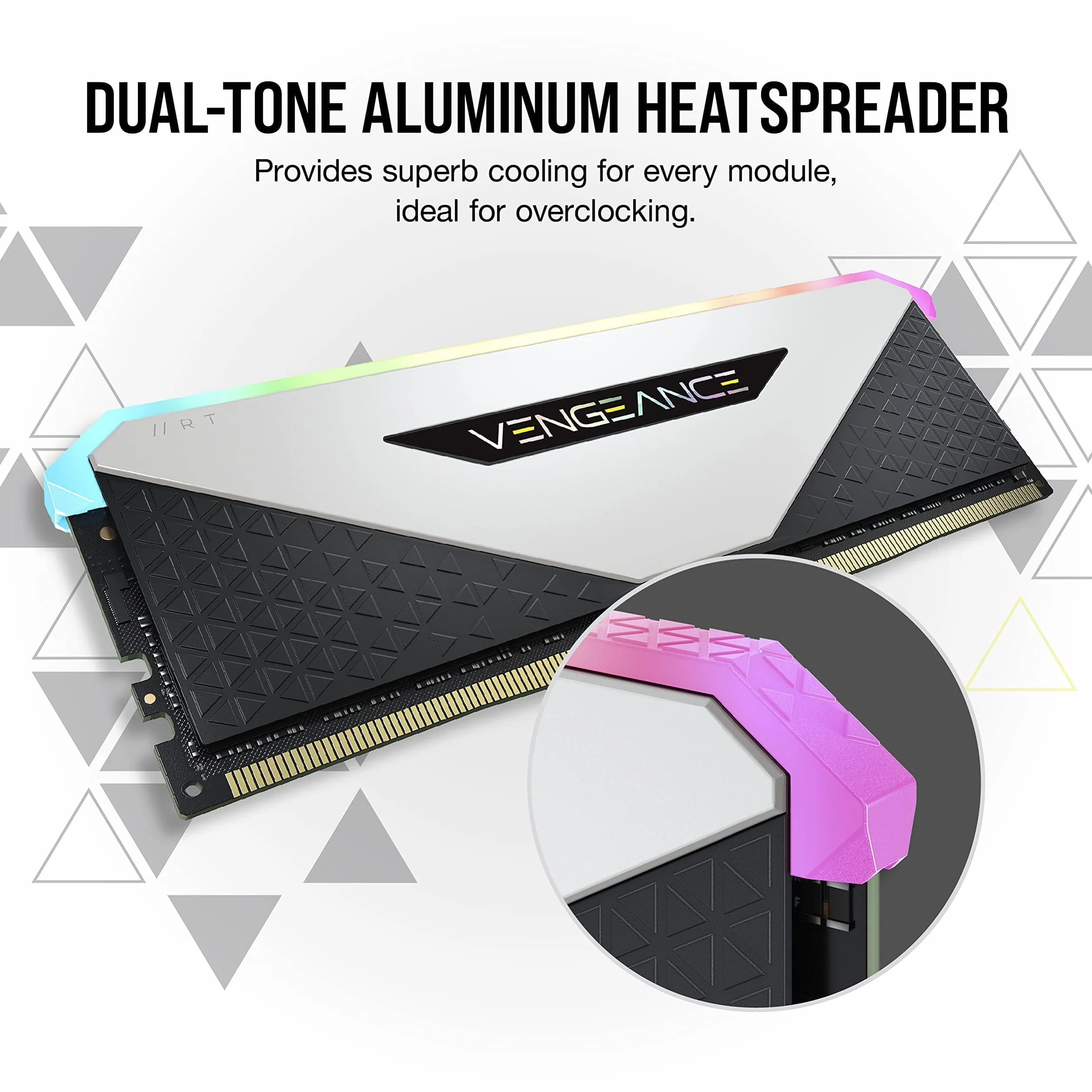 Corsair Vengeance RGB RT 16GB DDR4 3200MHz C16 pamięć stacjonarna biała