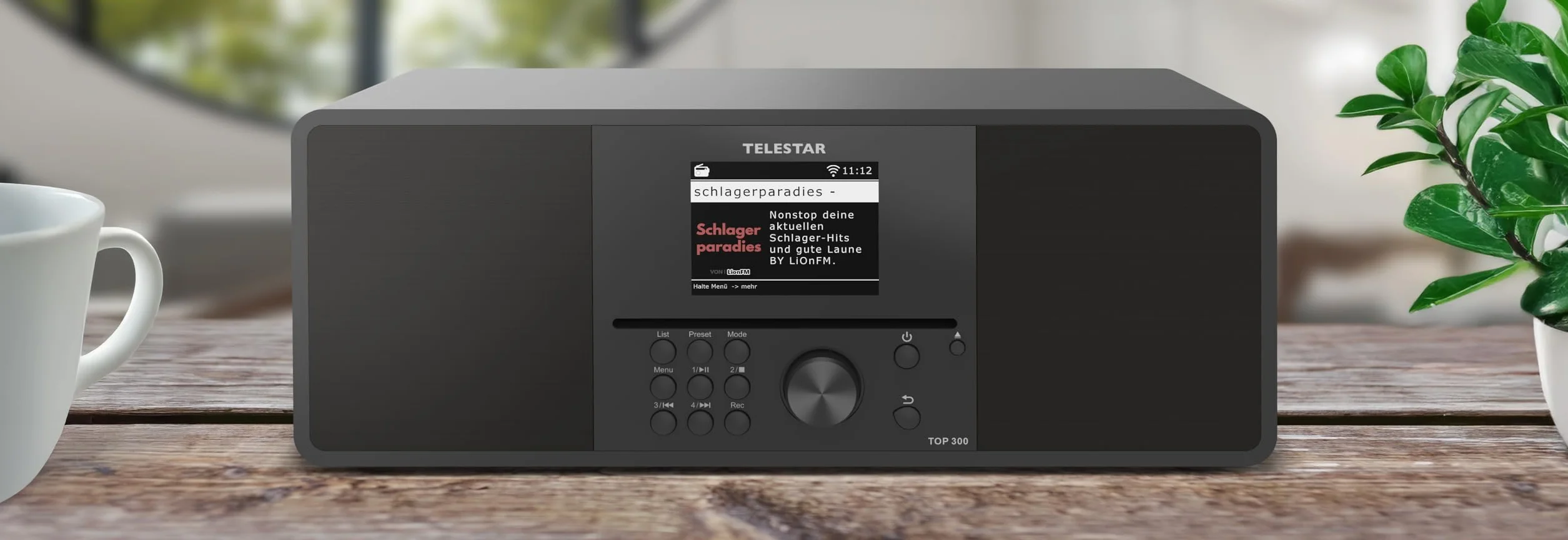 TELESTAR TOP 300 DAB+ radio internetowe z odtwarzaczem CD stereo 2×15 W Bluetooth czarny