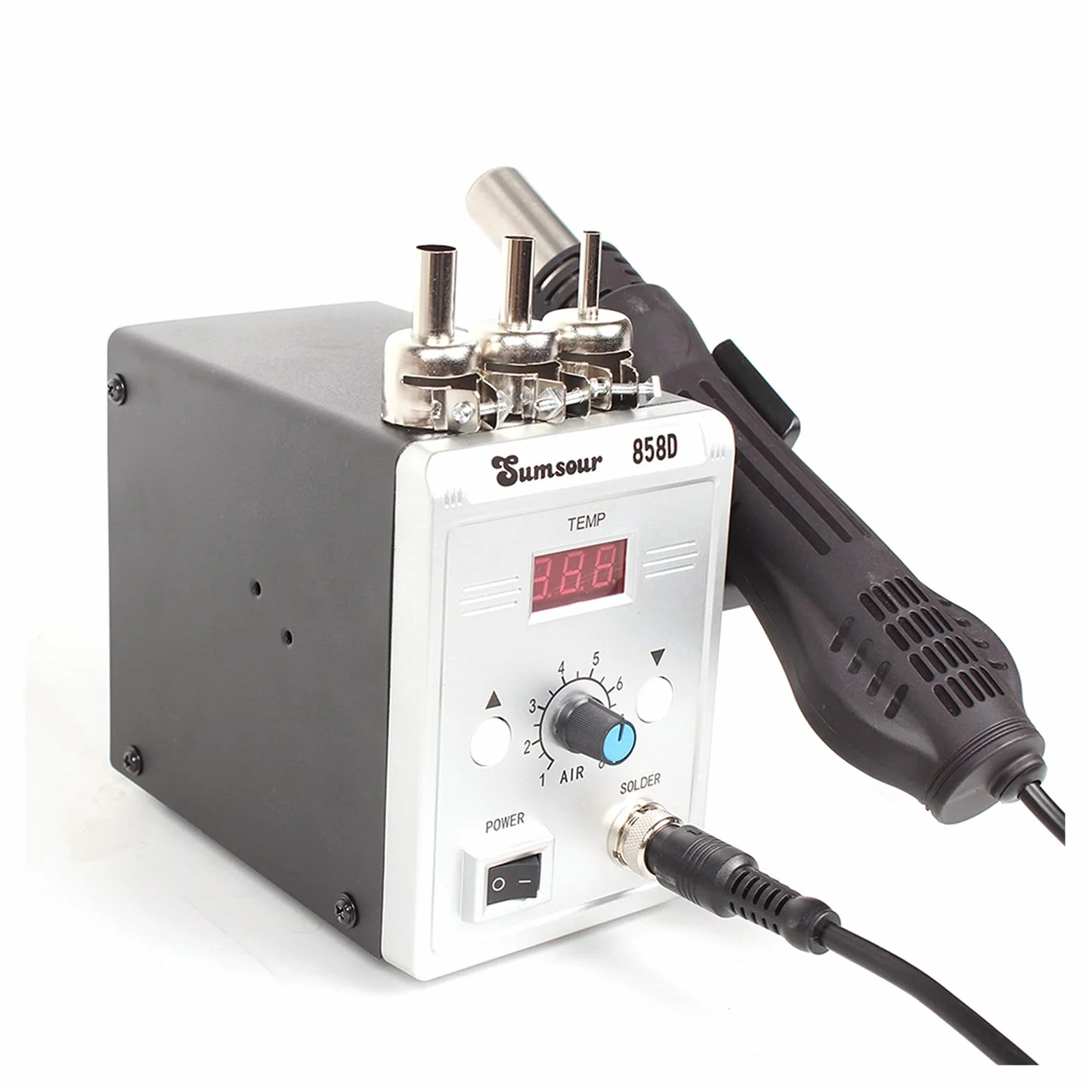 Stacja Lutownicza 70. 0W LED. Digital Hot Air Desolding Revorn Station Lutownica Elektryczna Do telefonu PCB IC SMD BGA Naprawa spawania