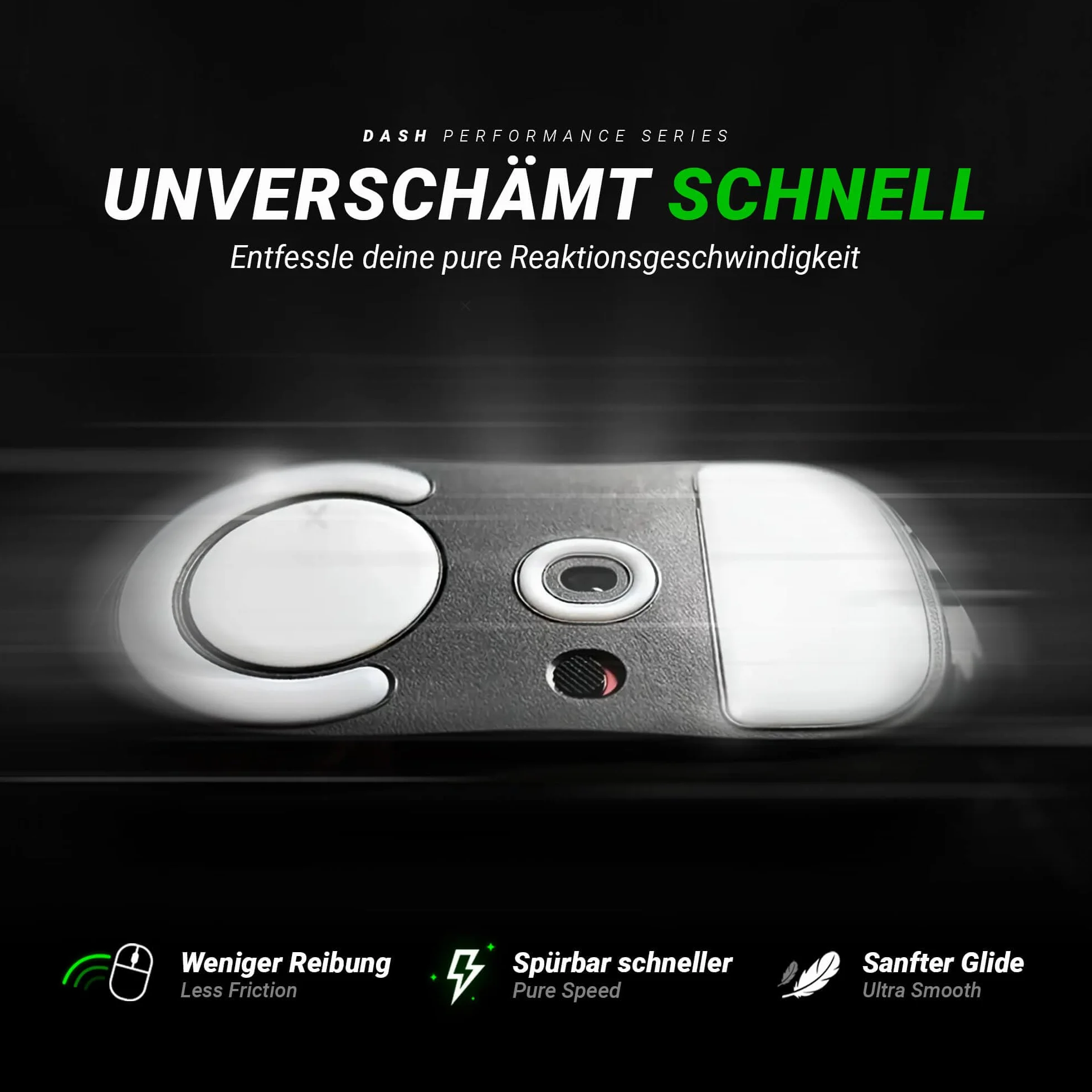 SensoryBoost DPS Glides (zestaw 2 szt.) kompatybilny z Logitech MX Master 3s, 3 – bardzo szybkie, zaokrąglone, trwałe – wymienne nóżki do myszy, PTFE, wrotki – mysz gamingowa