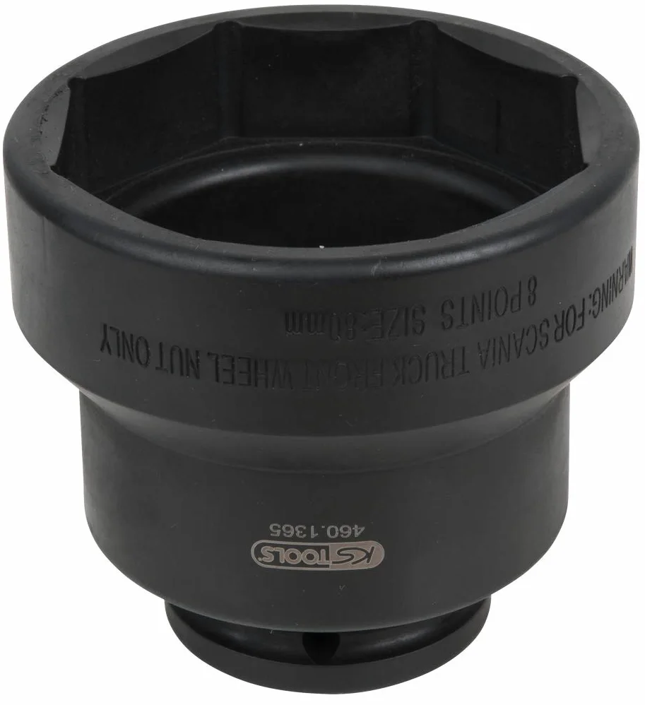 KS Tools 460.1365 3/4" Klucz do nakrętek osi, 8-kątny do Scanii, 80 mm