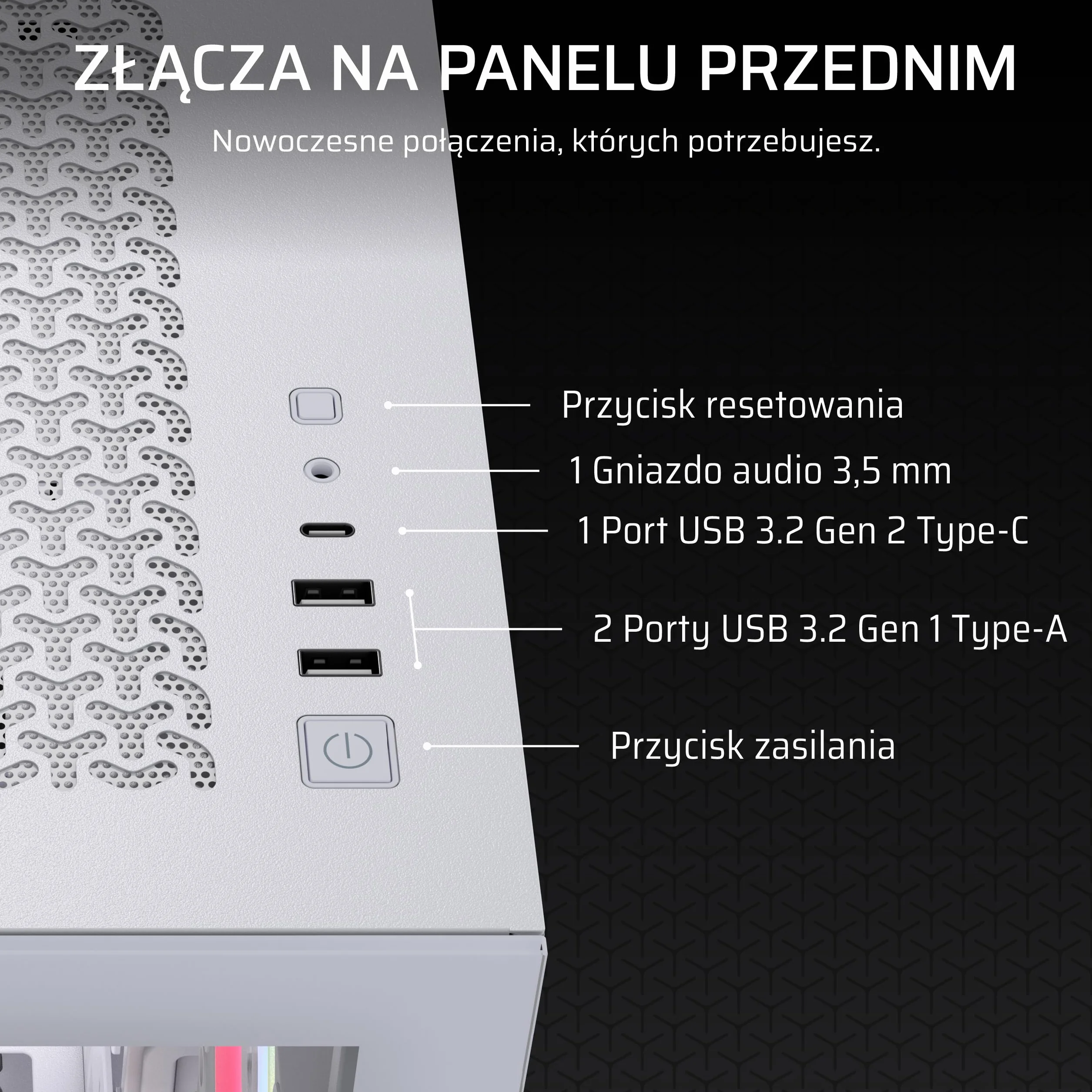 CORSAIR 3500X LX-R RGB iCUE LINK Obudowa PC Mid-Tower z wentylatorami LX120-R RGB