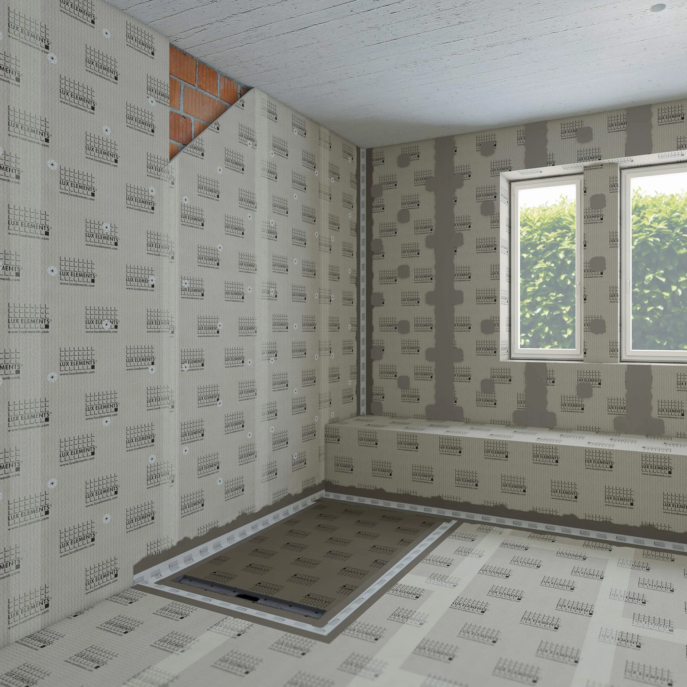 LUX ELEMENTS Płytka do budowania, gotowa do płytek, 125 x 60 cm, 4 sztuki (3 m²) LELEE4141, szara, 20 mm