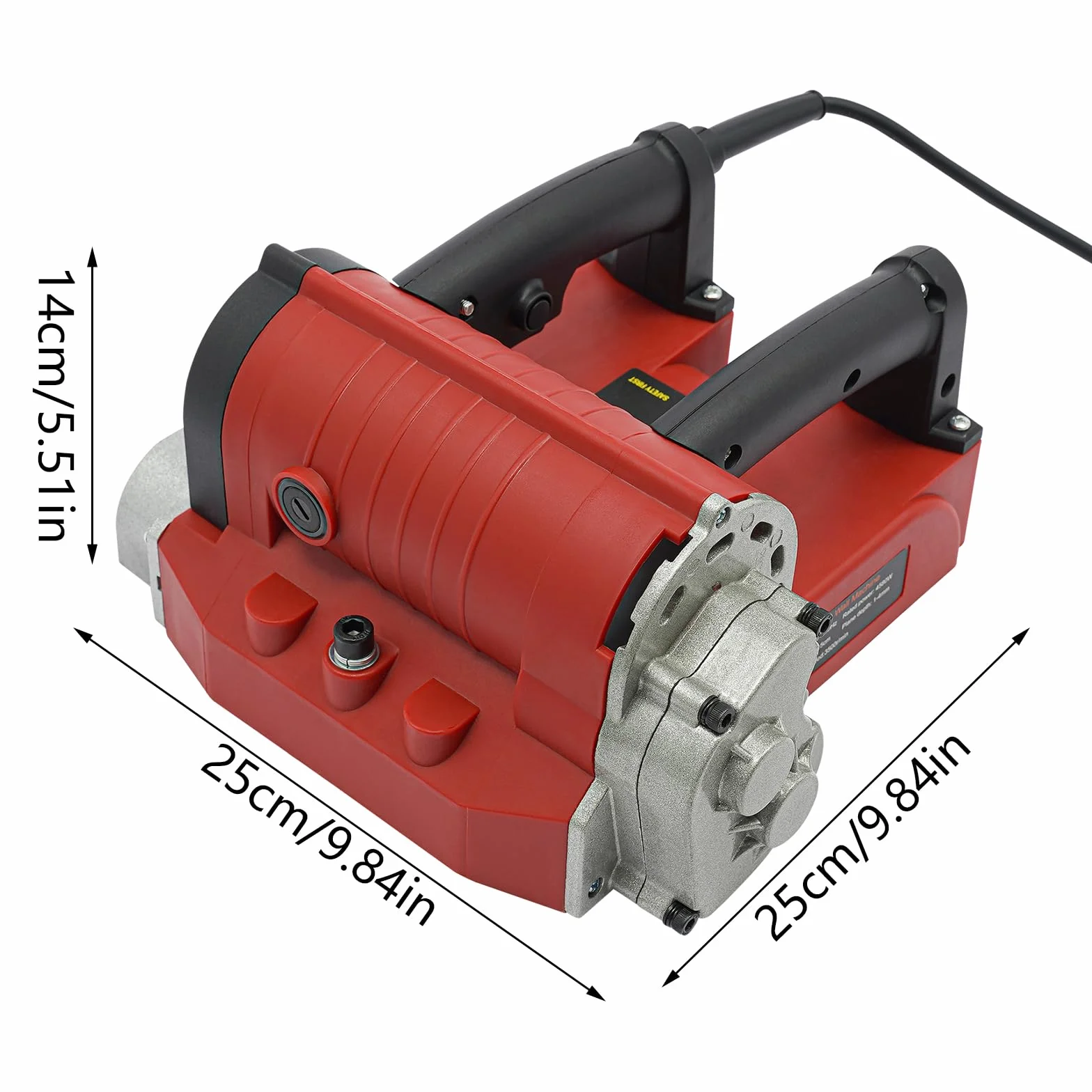 Elektryczna strugarka ścienna, strug elektryczny, strug ręczny 4580 W, 3500 obr./min, przenośna strug elektryczny, regulowana głębokość cięcia 1-4 mm, frezarka do betonu