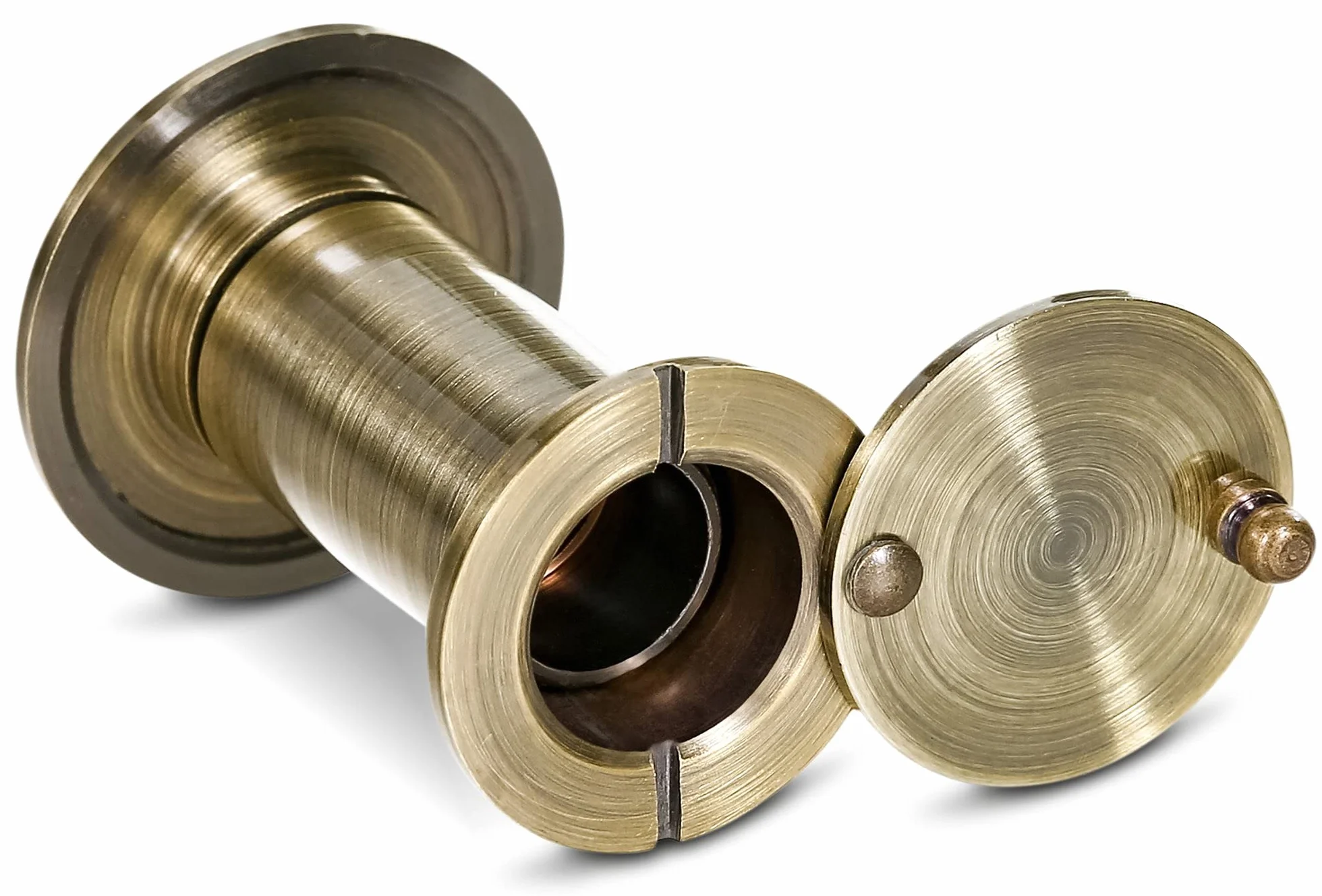 Stoppwerk Wizjer do drzwi 14 mm - otwór szpiegowski w stylu antycznym/mosiężnym - wizjer do drzwi 35-55 mm - wizjer szerokokątny 200° z osłoną