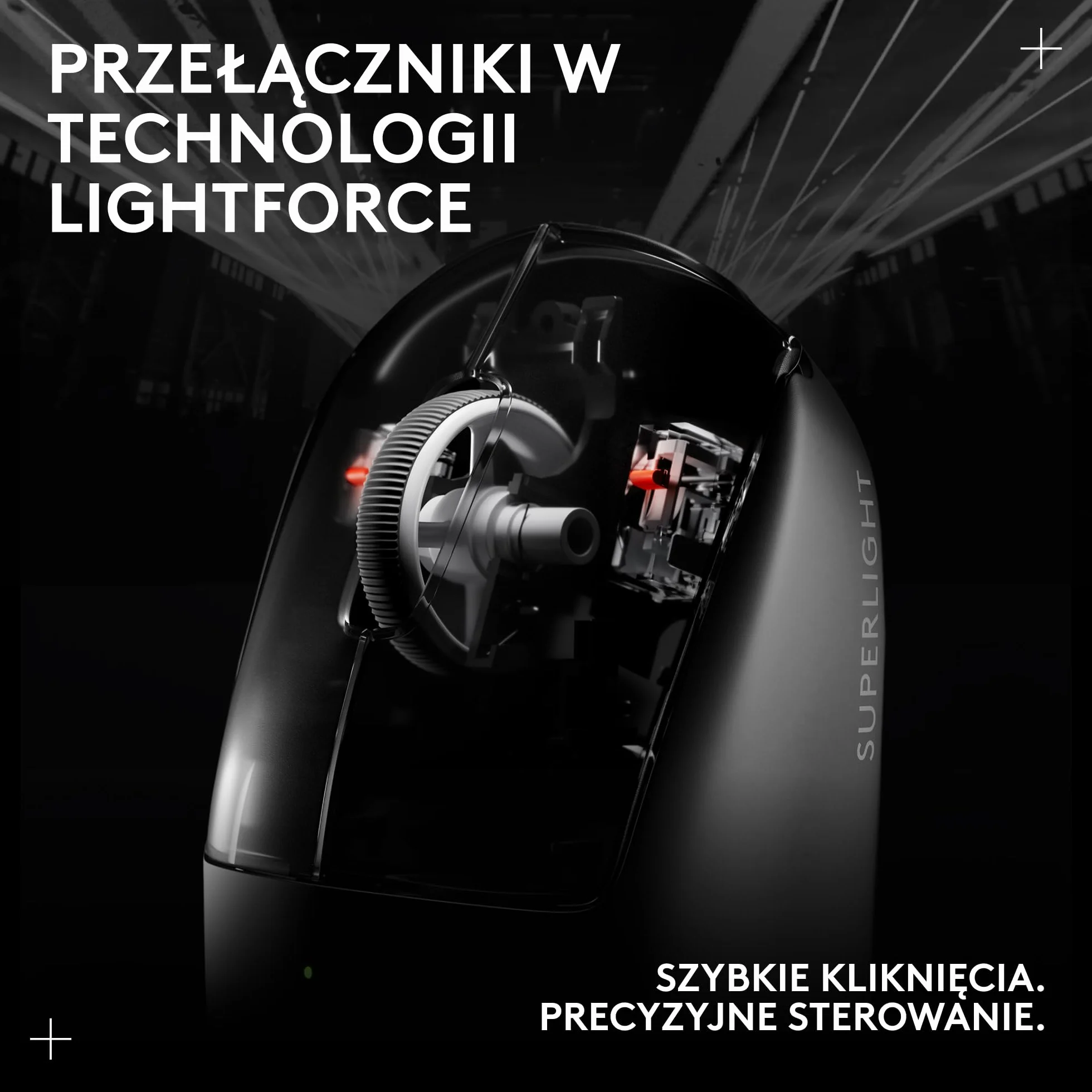 Logitech G PRO X SUPERLIGHT 2, bezprzewodowa mysz do gier, 60 g, 44 tys. DPI, 8 kHz, USB-C, PC/Mac-Biały