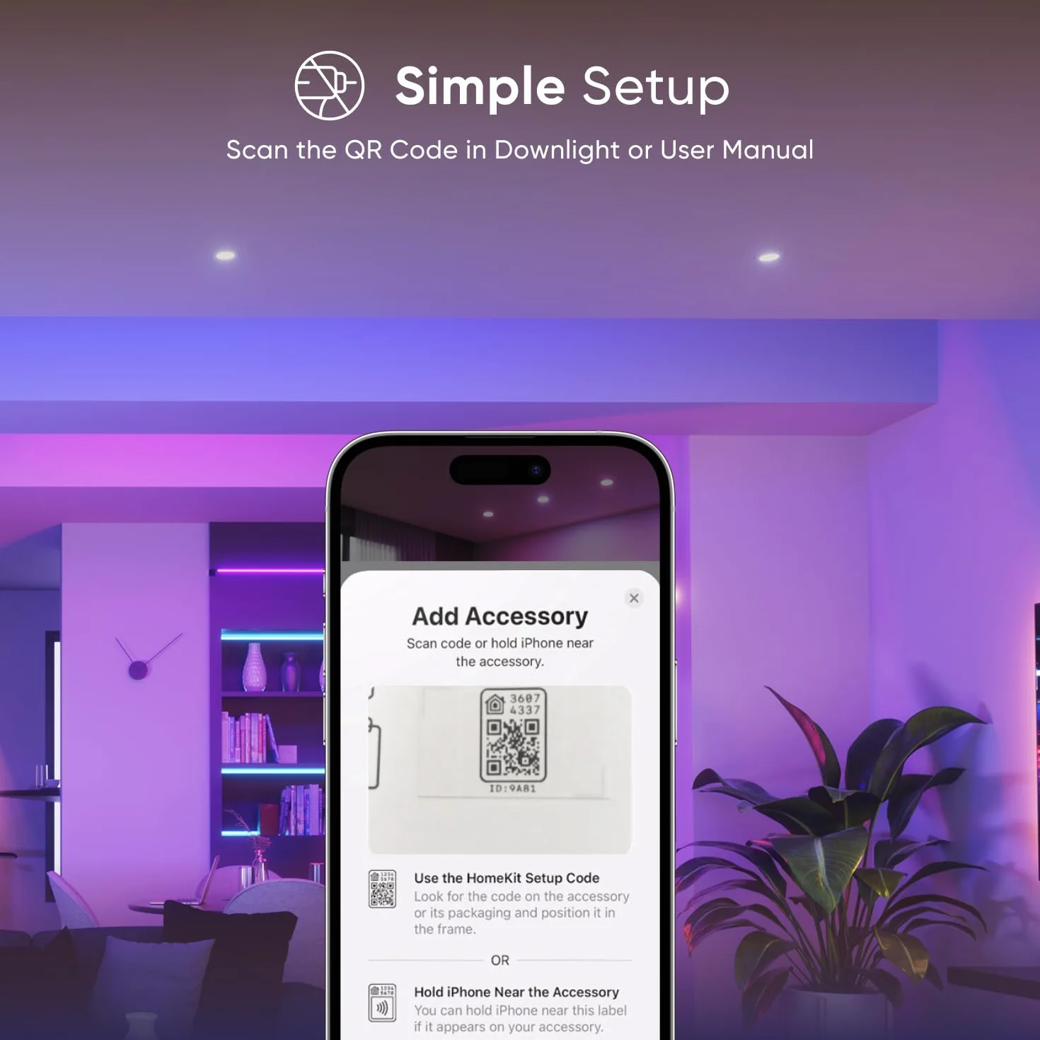 Nanoleaf Matter reflektor do zabudowy RGBCW LED, 1 inteligentna i ściemniana żarówka, 550 lumenów, wycięcie 75-85 mm, aplikacja Wi-Fi Bluetooth / sterowanie głosem (współpracuje z Alexa, Apple