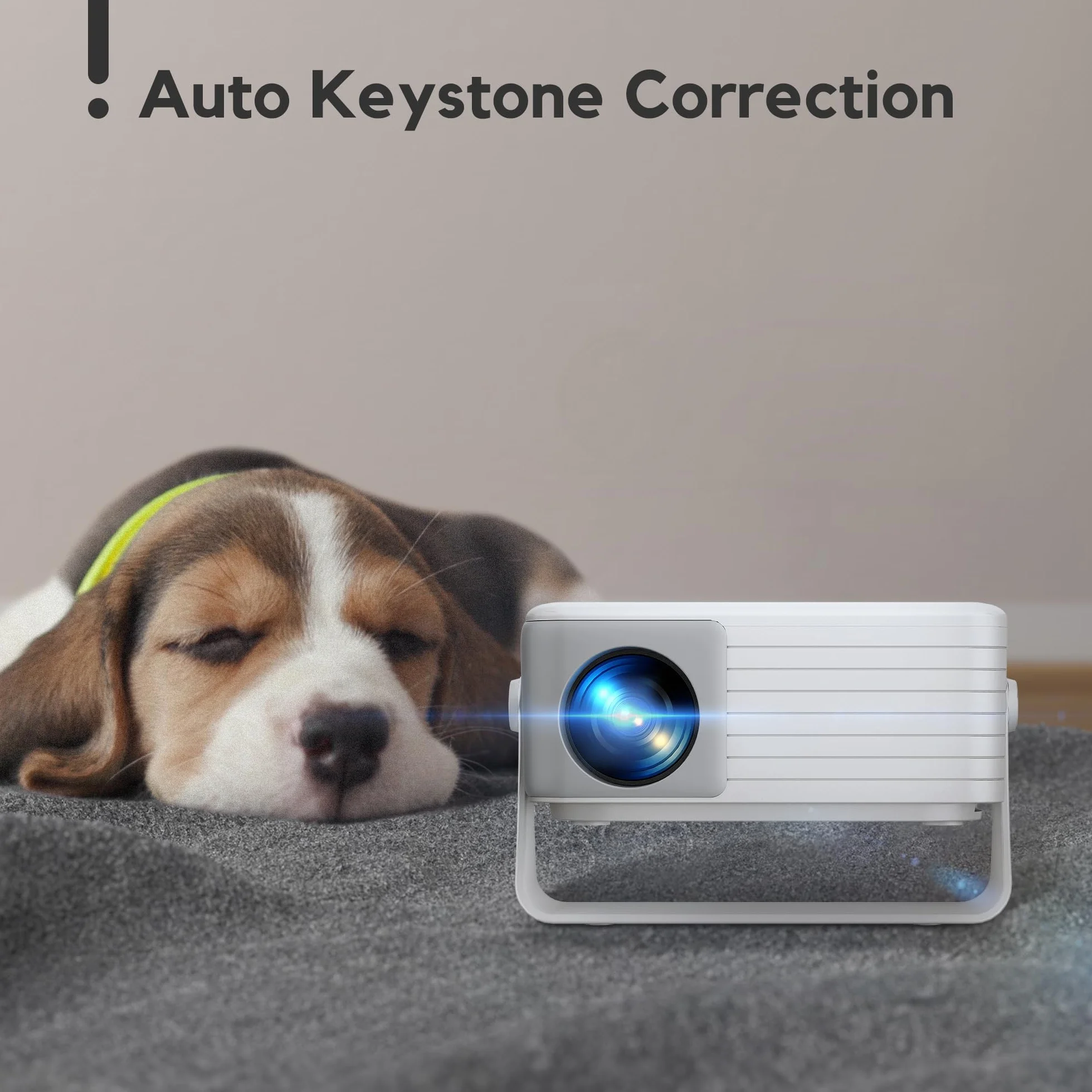 Projektor Mini AKIYO O1 15 000 lumenów Full HD 1080P Auto Keystone 360°