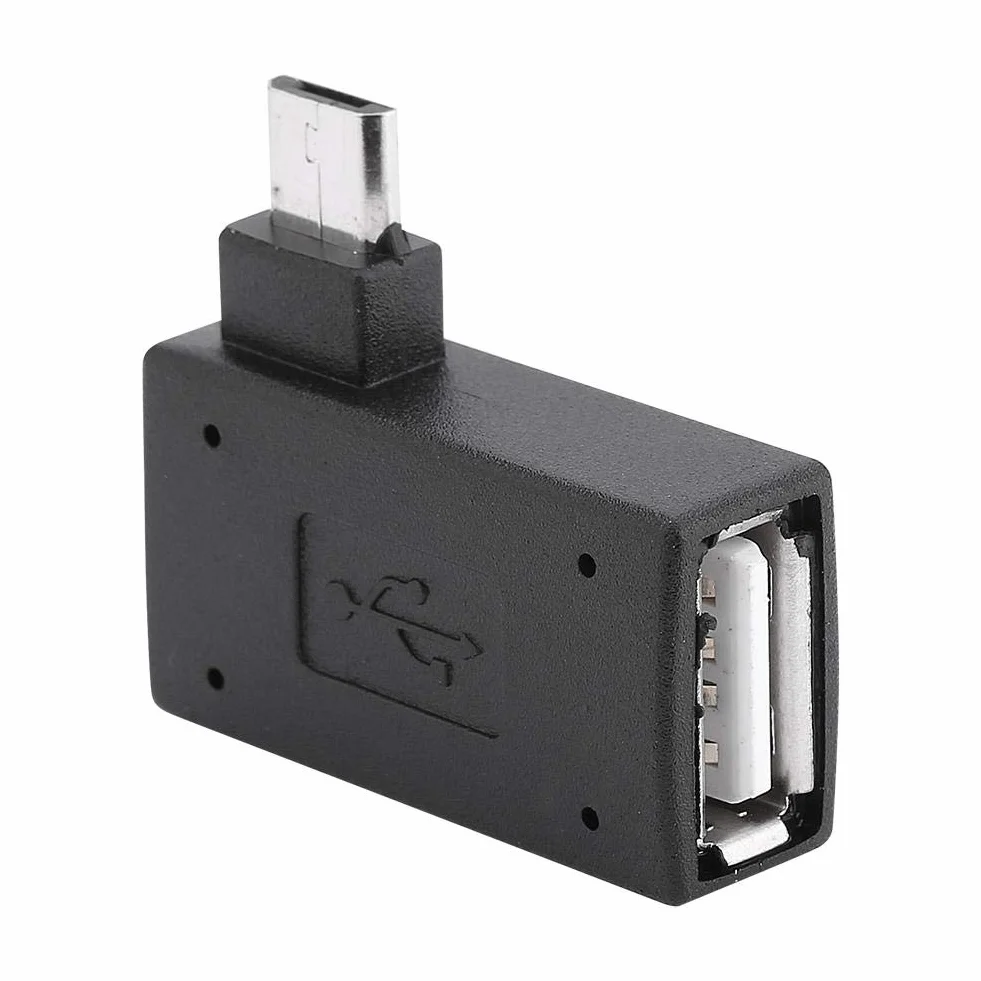 Adapter Mini USB 2.0 OTG 90 stopni konwerter gniazdo do Micro USB