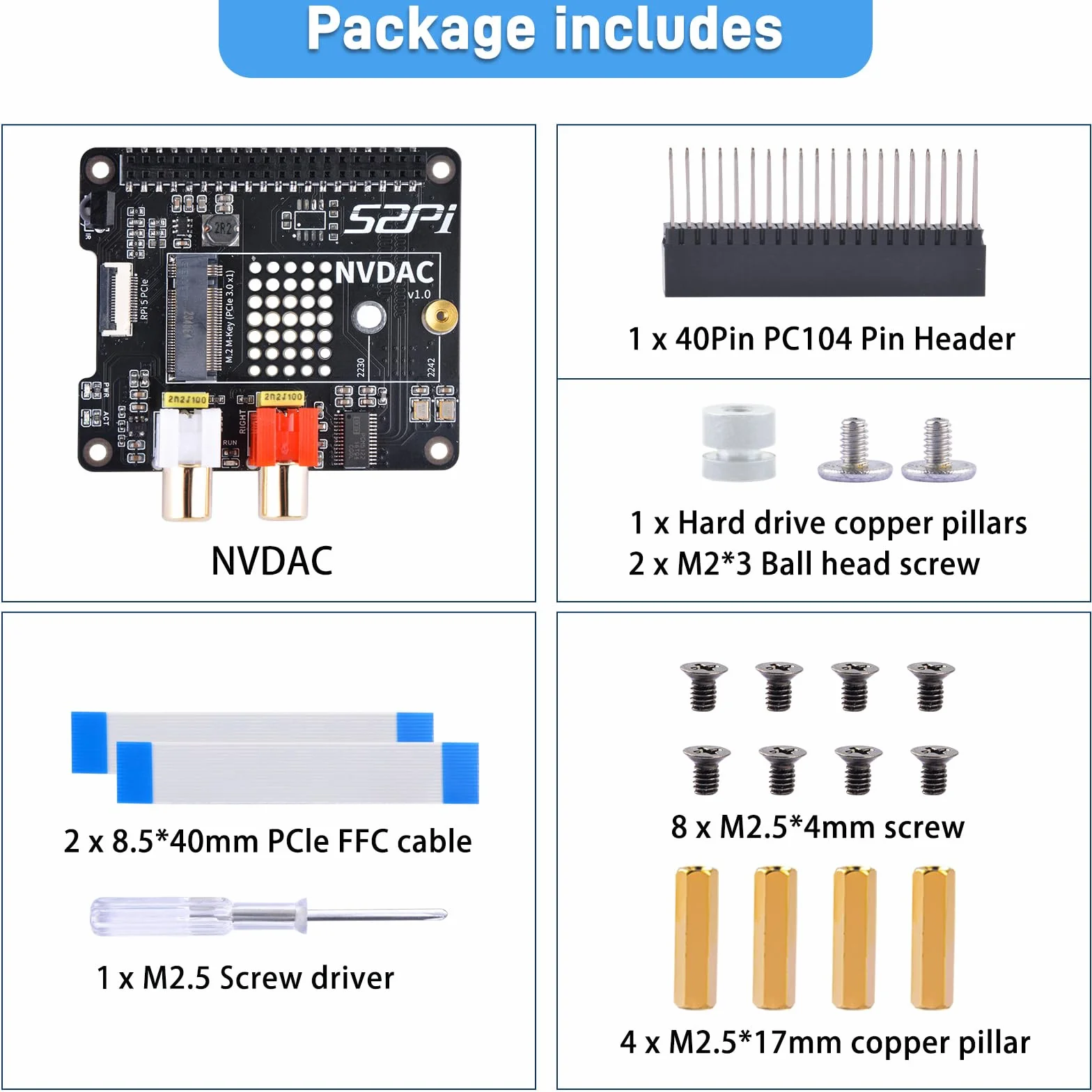 GeeekPi NVDAC PCIe do NVMe SSD Hat i standard DAC+ HiFi DAC dla Raspberry Pi 5