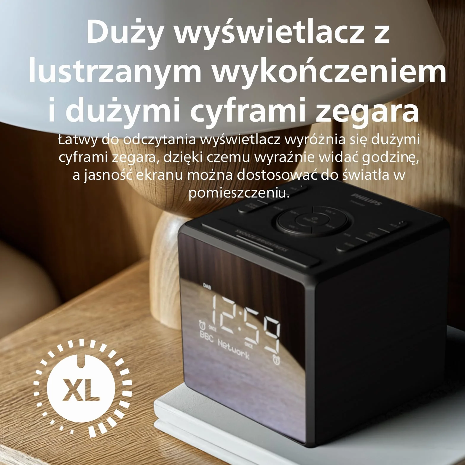 Philips TAR4650 podwójny budzik DAB/FM radiobudzik z USB