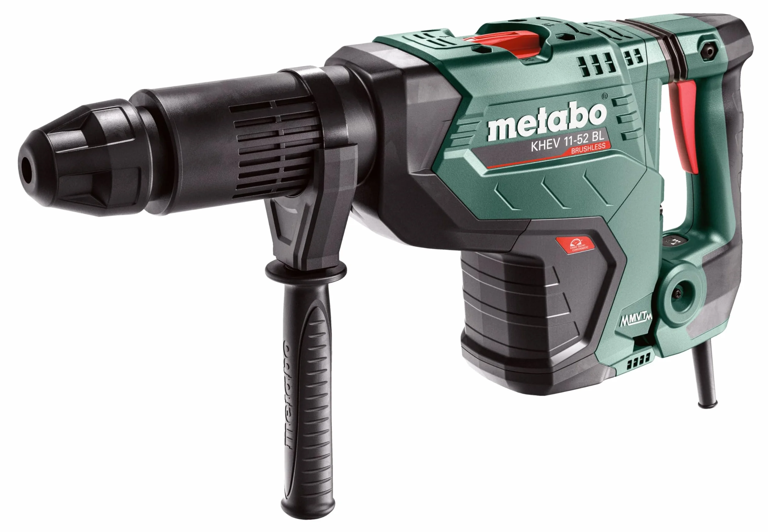 Metabo Młot kombi KHEV 11-52 BL (600767500) walizka z tworzywa sztucznego, maks. energia pojedynczego uderzenia (EPTA): 18,8 J, maksymalna prędkość udaru: 2360 /min, znamionowa moc poboru: 1500 W