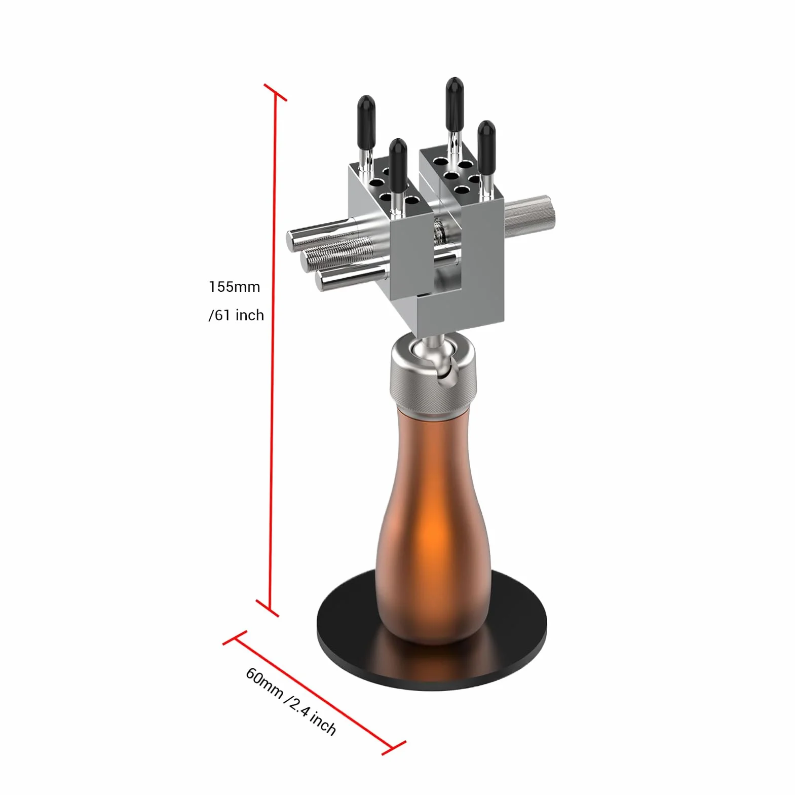 Mini imadło – precyzyjny zacisk stołowy do produkcji biżuterii, przenośne | narzędzie do stacji roboczej z obrotem o 360°, trwała, wytrzymała konstrukcja stalowa, funkcja regulacji kąta nachylenia