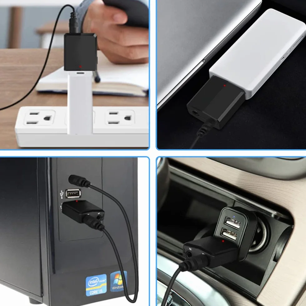 Retoo Adapter Bluetooth 5.0 odbiornik audio AUX 3,5 mm 2 w 1 nadajnik do samochodu PC TV redukcja szumów zestaw głośnomówiący zasięg 10 m