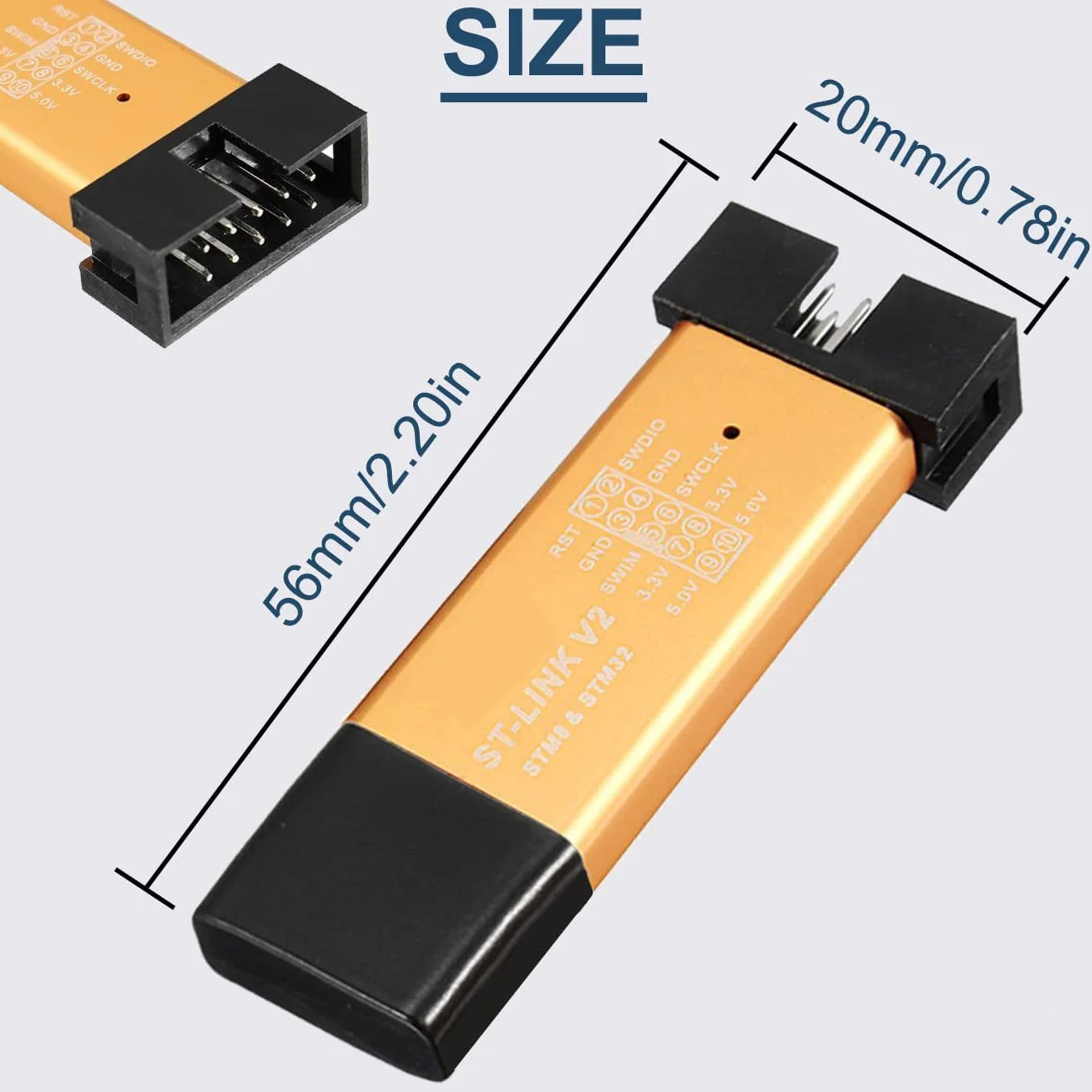 ST-LINK V2 Emulator Programator STM8 STM32 3,3 V 5 V z kablem DuPont