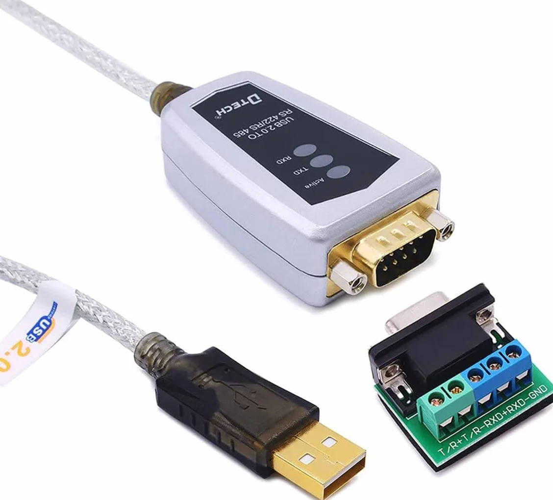 DTECH Kabel USB do RS422 RS485 port szeregowy FTDI Terminal Board 5 pozycji Windows 11 10 8 7 XP Mac 4 stopy