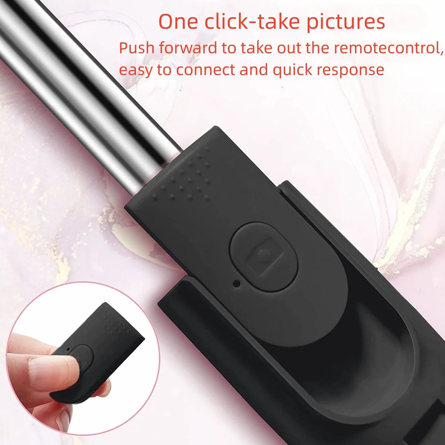 Bezprzewodowy Kij do Selfie Bluetooth Selfie Stick z Pilotem Zdalnego Sterowania, Składany Statyw