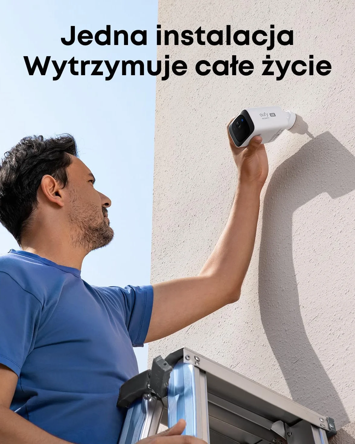 eufy Security SoloCam S220 Bezprzewodowa Kamera Zewnętrzna Zasilana Energią Słoneczną 2K Wi-Fi 2,4 GHz