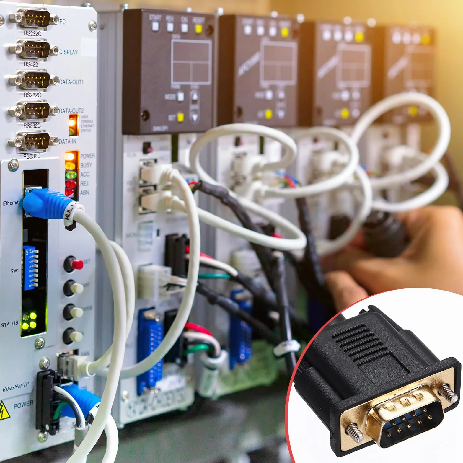 QUARKZMAN DB9 RS232 kabel szeregowy 26AWG 0,5 m podwójnie ekranowany