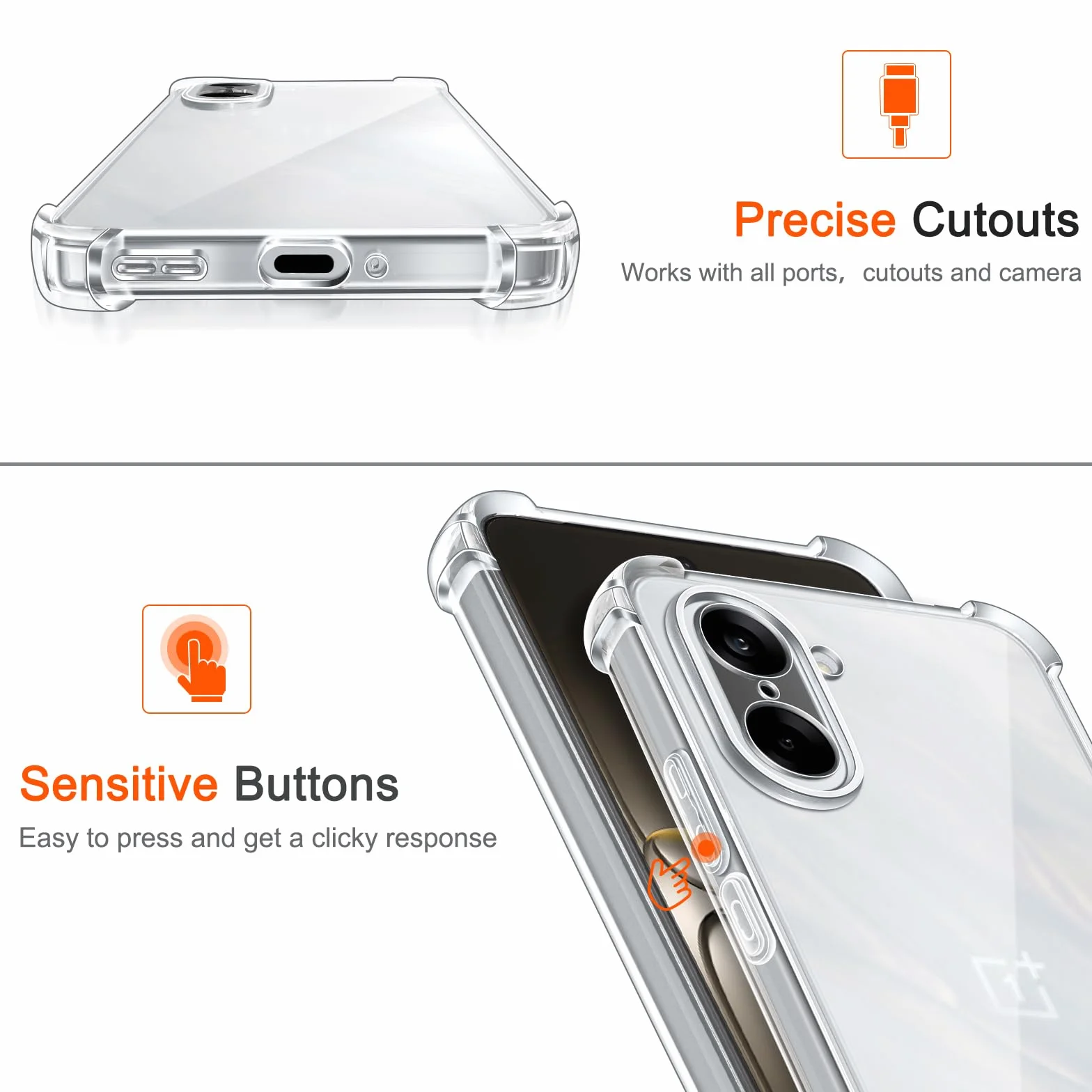 ivoler Etui do Oneplus Nord CE 5 5G, ultra przezroczyste silikonowe etui ochronne TPU