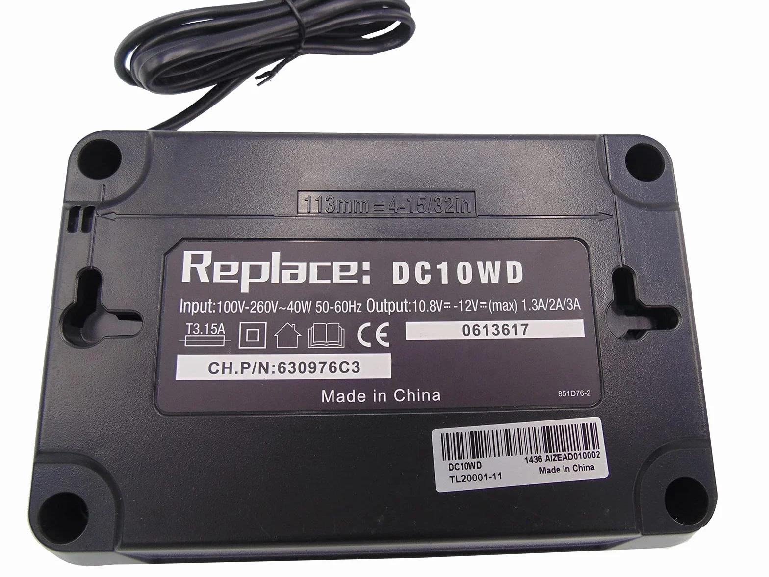 Ładowarka zamienna DC10WD do akumulatora Makita 10,8 V/12 V DC10WD DC10SB DC10WC BL1015 BL1016 BL1020B BL1040B BL1021B BL1041B