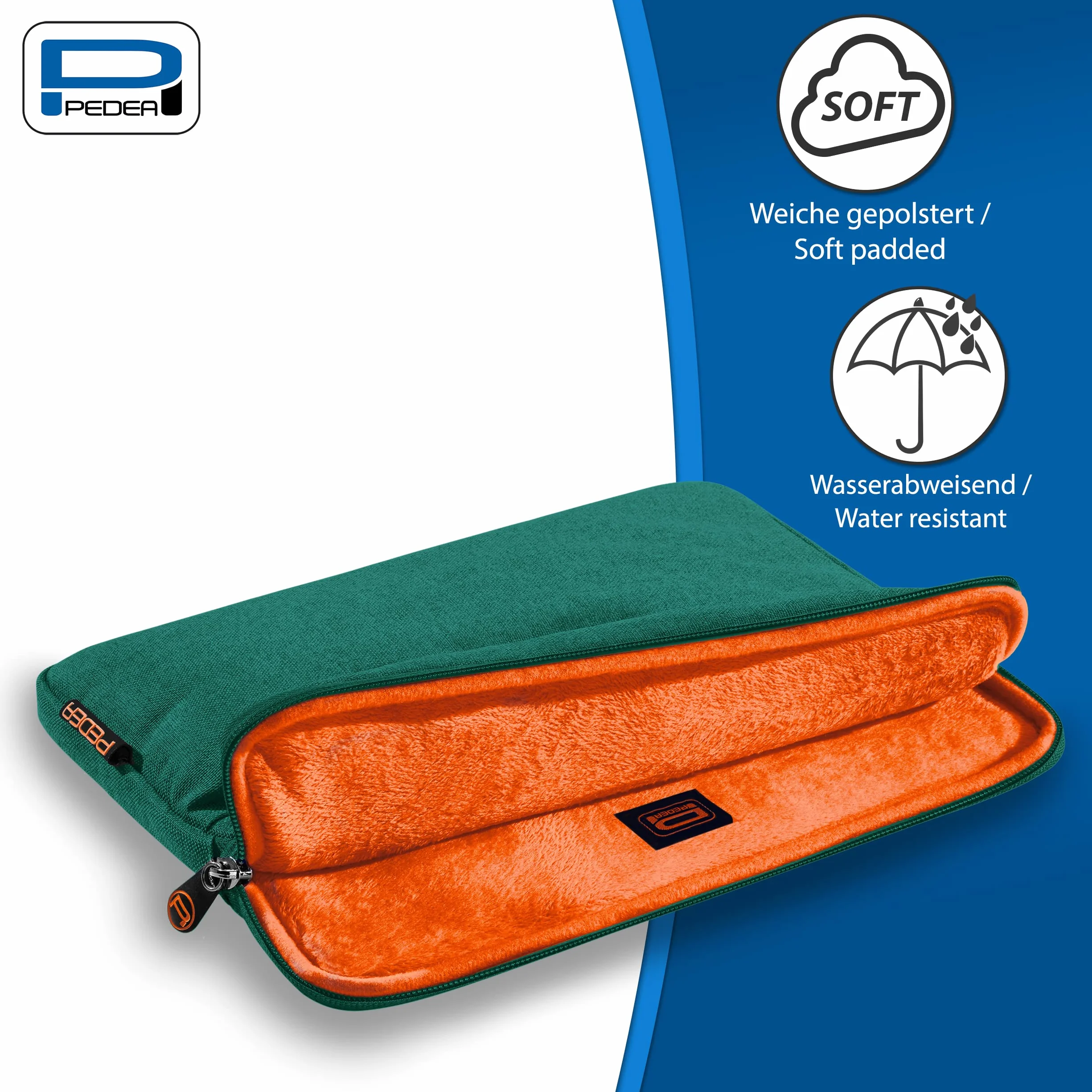 PEDEA Fashion 25,6 cm (10.1") Housse Orange, Turquoise