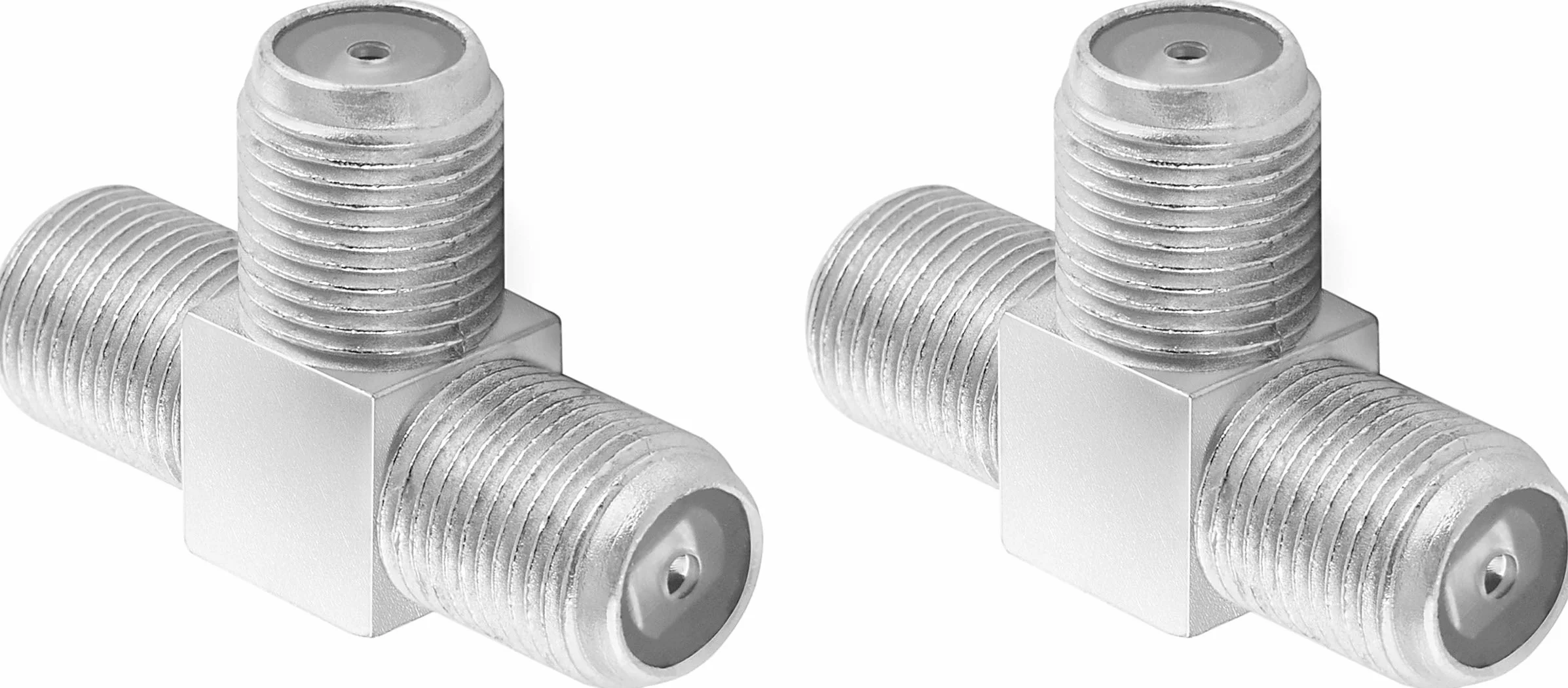 Poppstar rozdzielacze antenowe SAT TV Coax trójniki 3 gniazda F adapter F rozgałęźnik antenowy srebrne