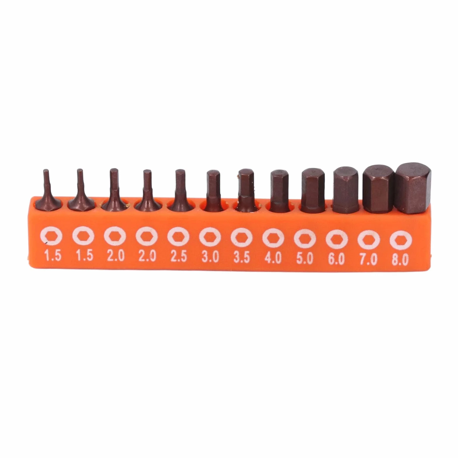 Srliya Zestaw bitów sześciokątnych 24 szt. Sześciokątny trzpień sześciokątny S2 Eloy Steel Metric i Sae Hex Bit do zastosowań przemysłowych 25 mm z uchwytem do przechowywania