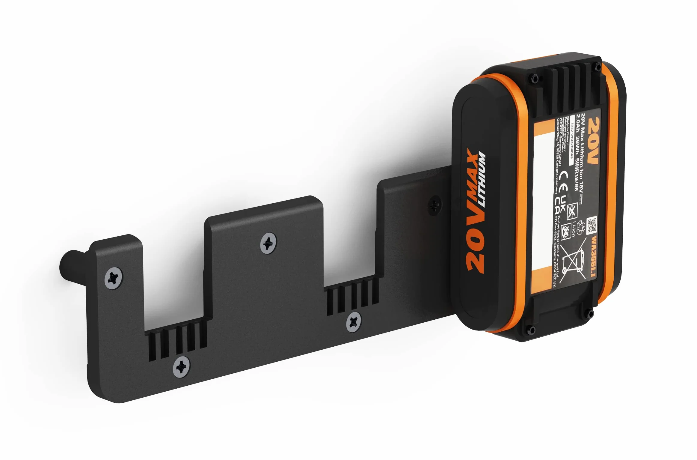 Uchwyt baterii WORX PowerShare 20V Made in Germany na 3 akumulatory