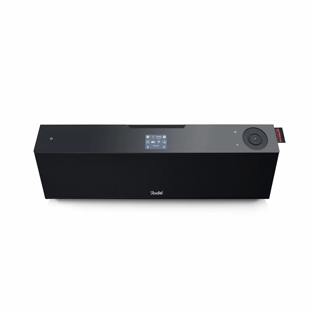 Teufel MUSICSTATION - Radio Internetowe CD z Bluetooth, DAB+ i FM, Strumieniowe Przesyłanie Muzyki, Dźwięk HiFi, Budzik, Wi-Fi, Bass Reflex - Czarny