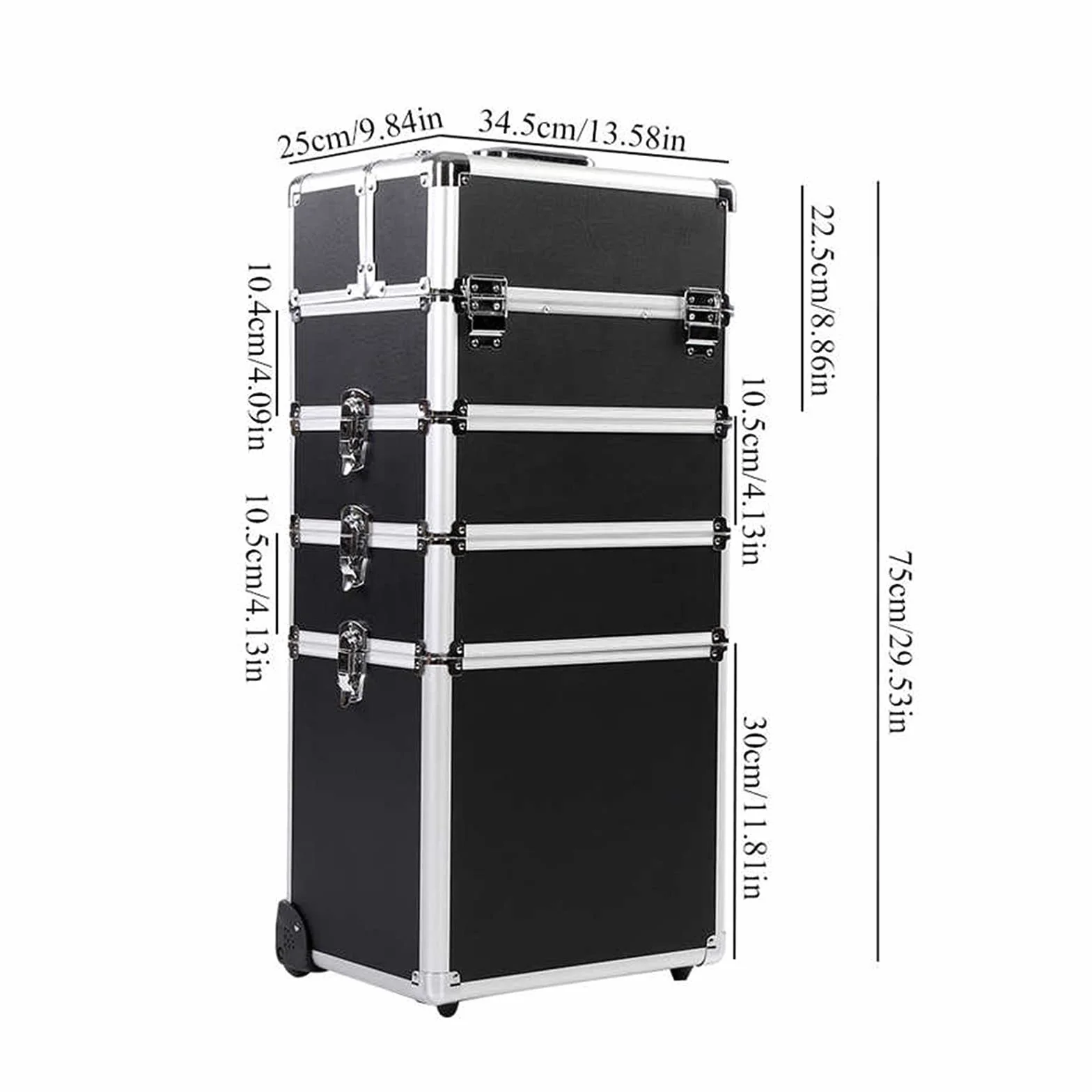 Skrzynka narzędziowa do przechowywania Skrzynki narzędziowe Przenośna skrzynka narzędziowa z kółkami Beauty Travel Storage Trolley Carry Case Wielofunkcyjna aluminiowa rama Zdejmowana skrzynka
