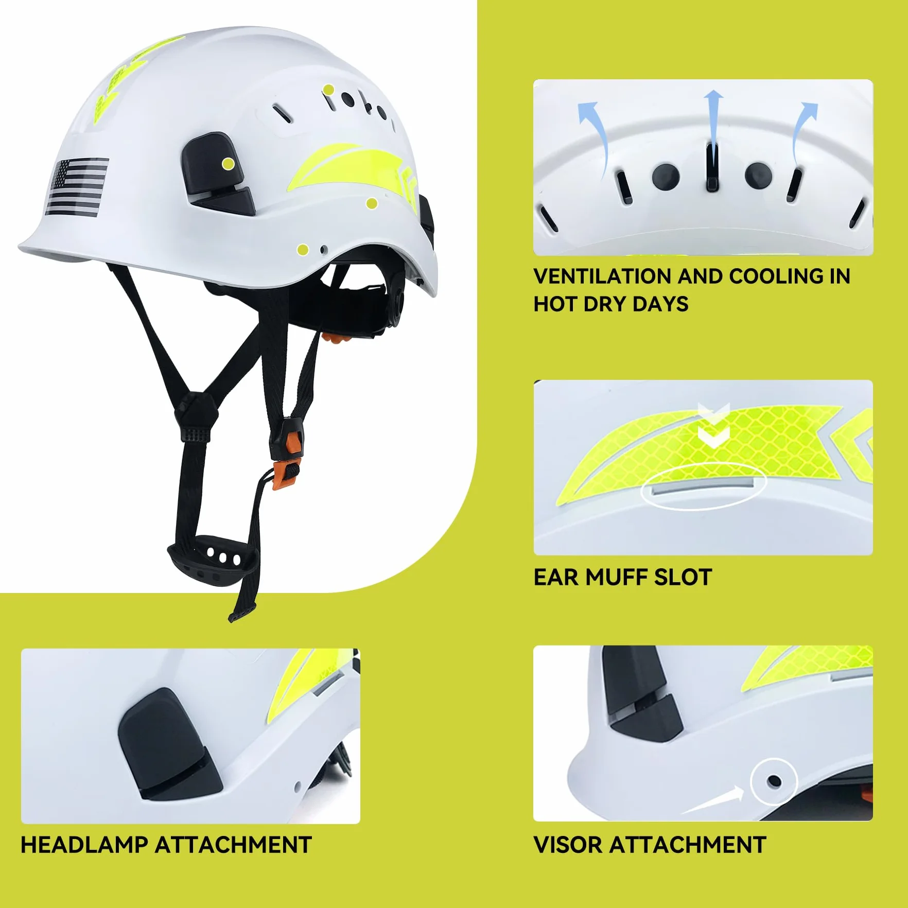 Kask ochronny kask budowlany przemysłowa ochrona głowy ANSI Z89.1 CE EN397