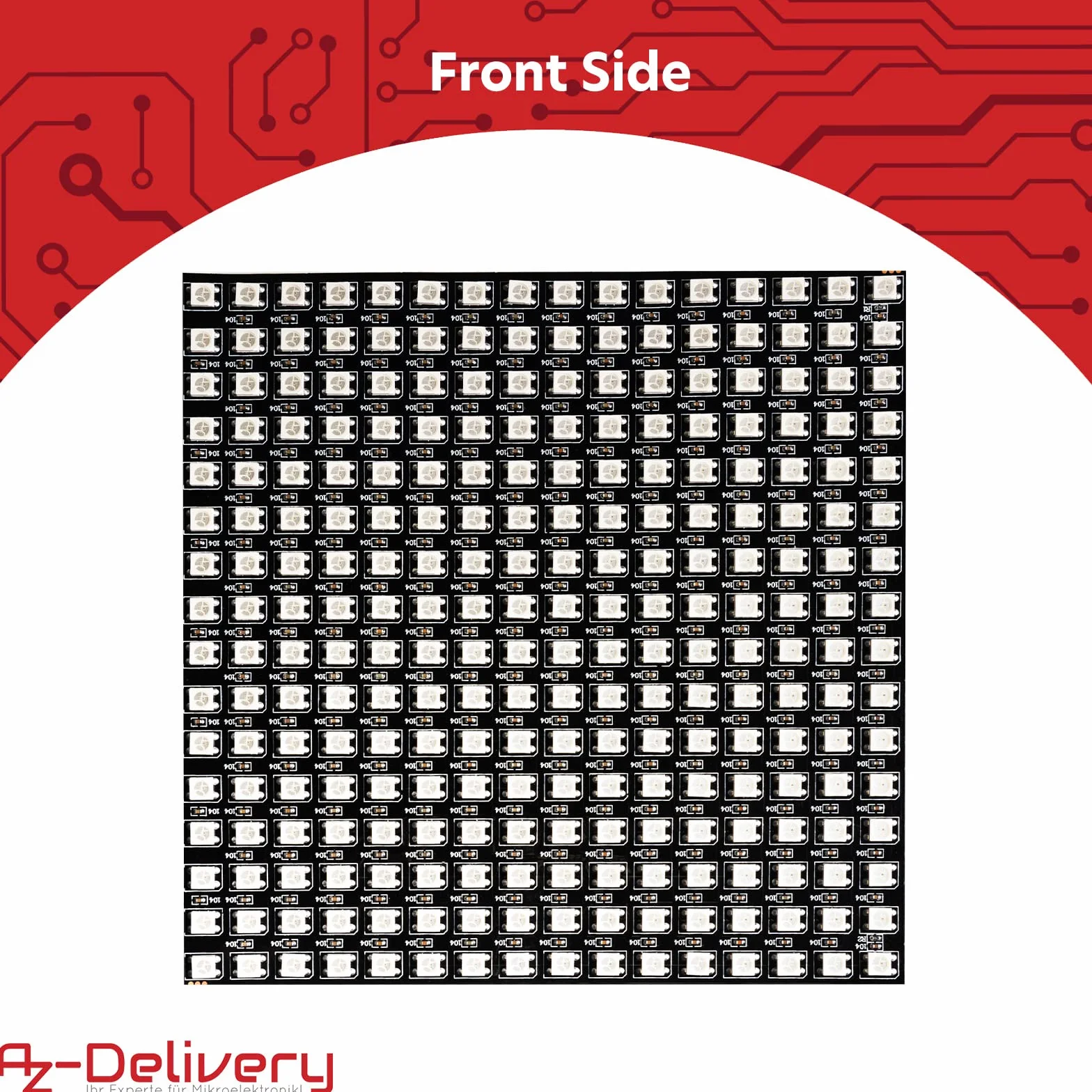 AZDelivery Panel LED RGB WS2812B 16x16 256 LED Flexible Light Module 5050SMD IC adresowalny DC5V Kompatybilny z Raspberry Pi