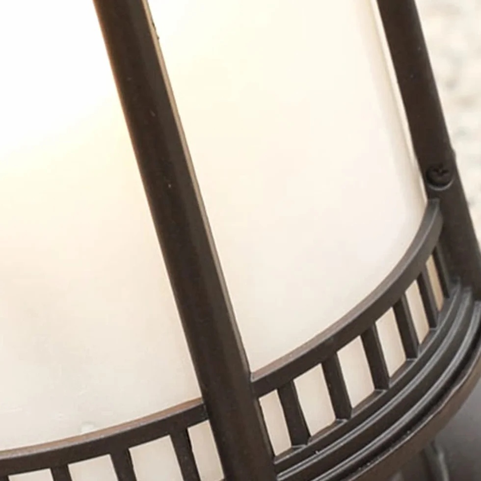 Oświetlenie Zewnętrzne Słupków, Lampy Solarne Z Kapturkiem, Wodoodporna Lampa Zewnętrzna Na Słupek Do Ogrodzenia, Tarasu Lub Ogrodu, Pasująca Do Słupków Drewnianych 4X4, 6X6 Z Aluminiowym Pc, Brązowa